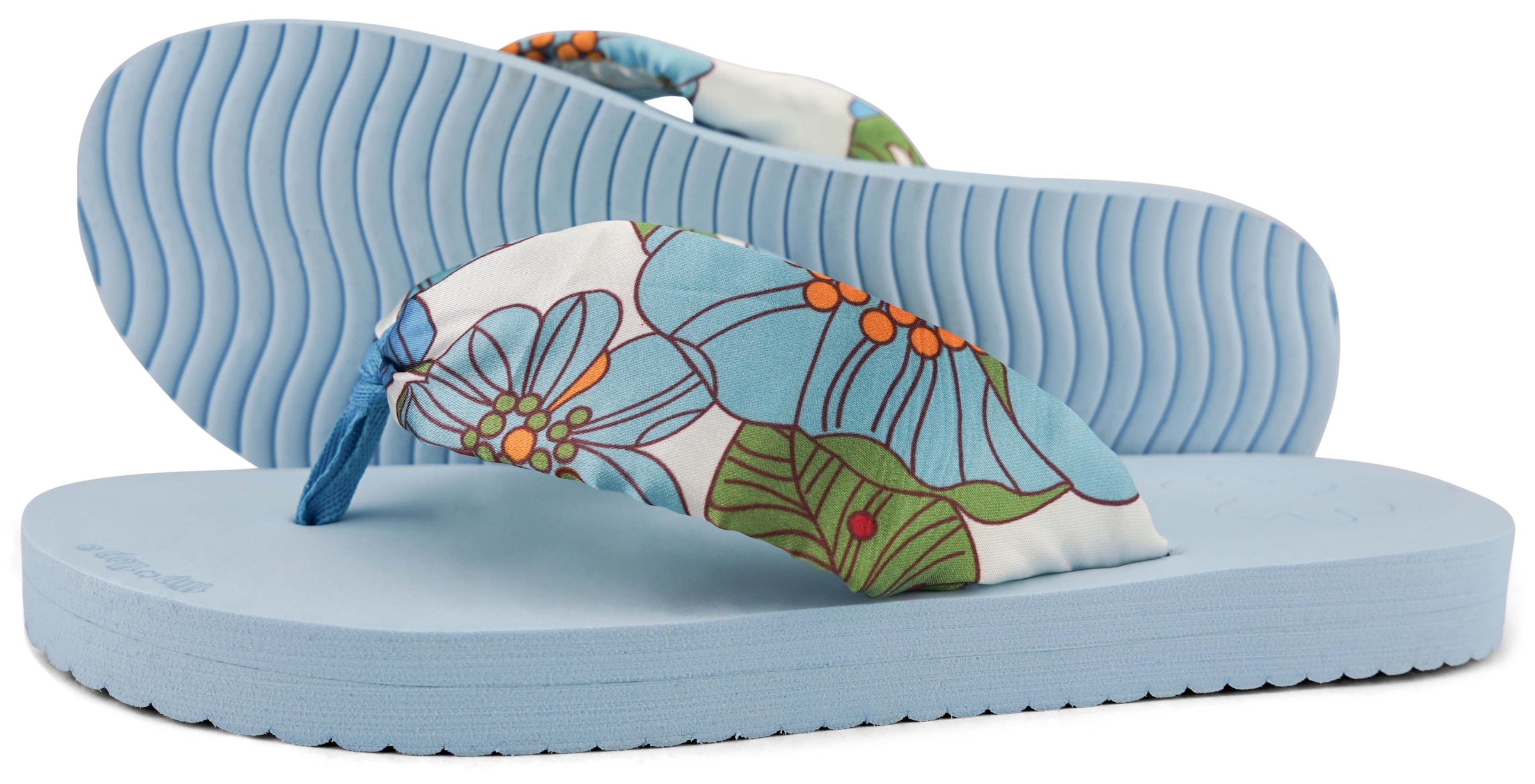 Flip Flop Zehentrenner »flip*tube flower«, Sommerschuh, Schlappen, Poolsildes mit schönem Blumenprint