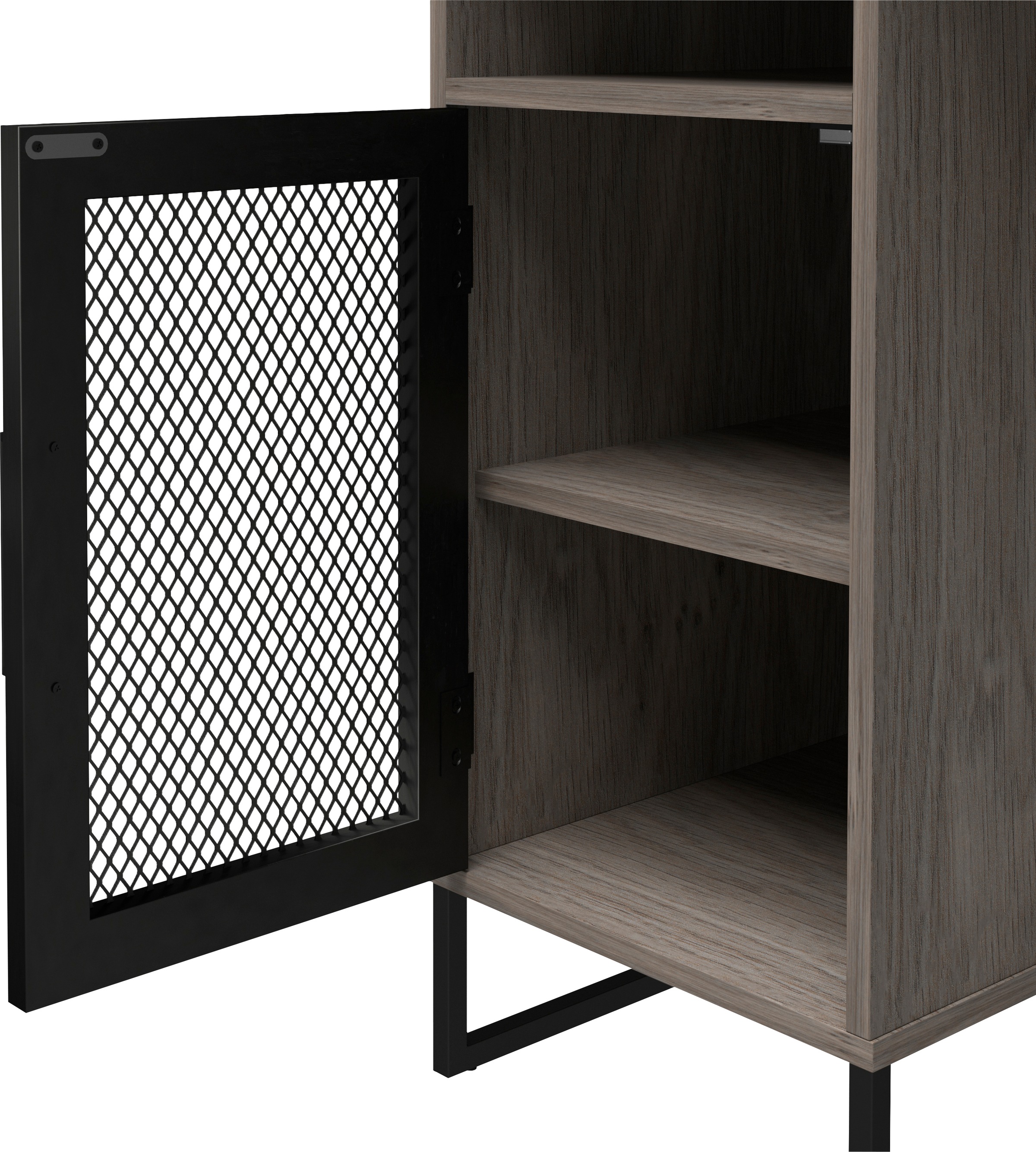 Dorel Home Schreibtisch »Purdue«, (1 St.), Tür mit Magnetverschluss, Gestell aus Metall, Höhe 76,5 cm