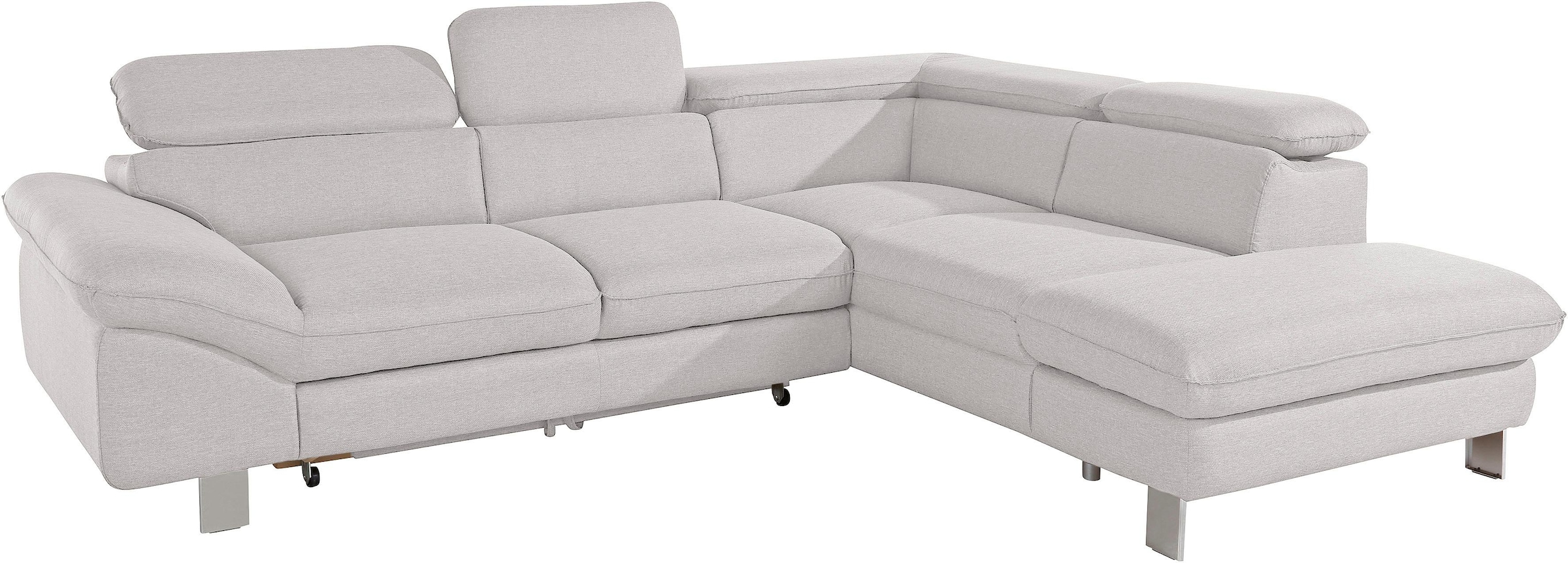 COTTA Ecksofa »Driver L-Form«, mit Kopfteilverstellung, wahlweise mit Bettfunktion