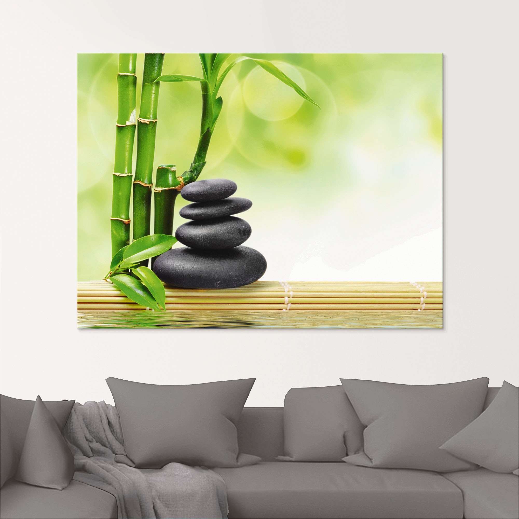 Artland Glasbild "Spa Konzept Zen Basaltsteine" Zen 1 Stk. tlg. in verschiedenen Größen