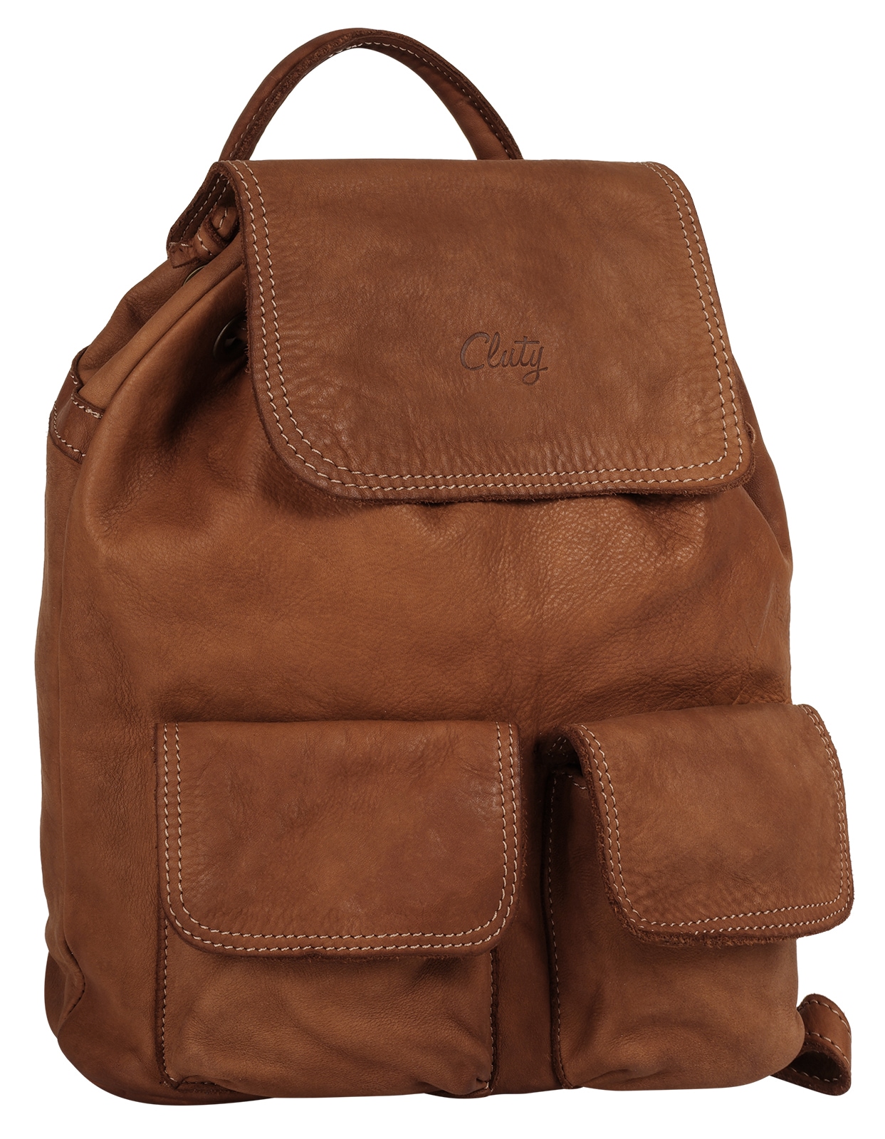 Cluty Cityrucksack, echt Leder, Made in Italy