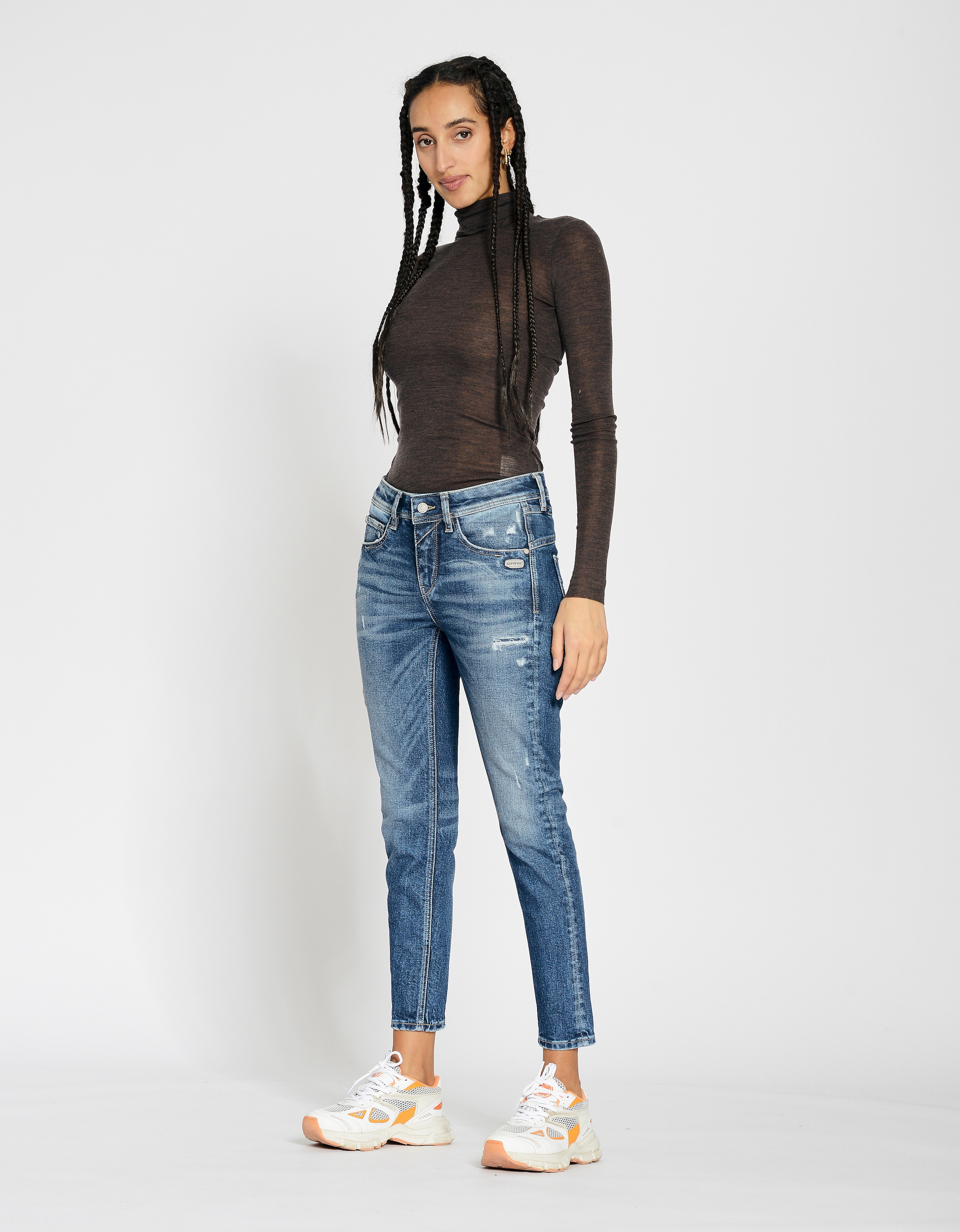 GANG Relax-fit-Jeans »94AMELIE CROPPED«, aus weicher Cord-Qualität