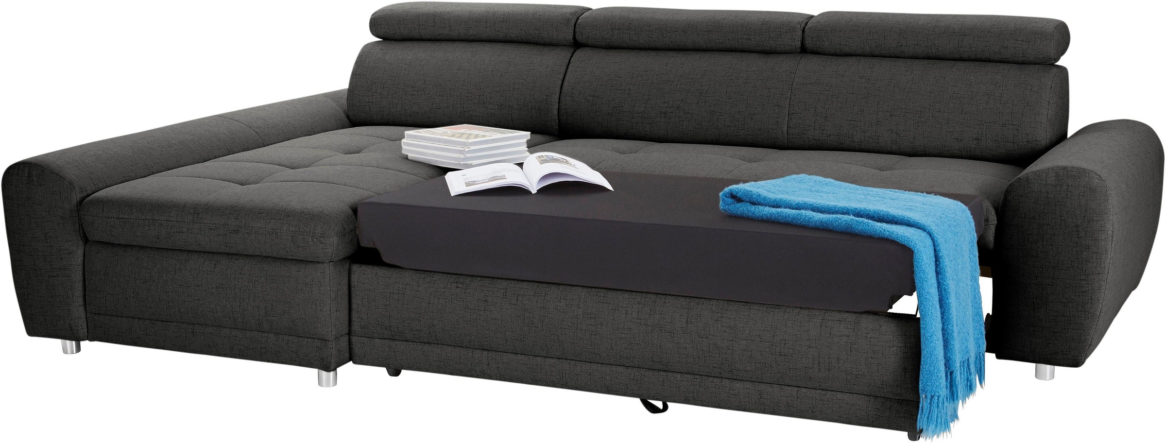 sit&more Ecksofa »Riva L-Form«, inklusive Kopteilverstellung, wahlweise mit Bettfunktion