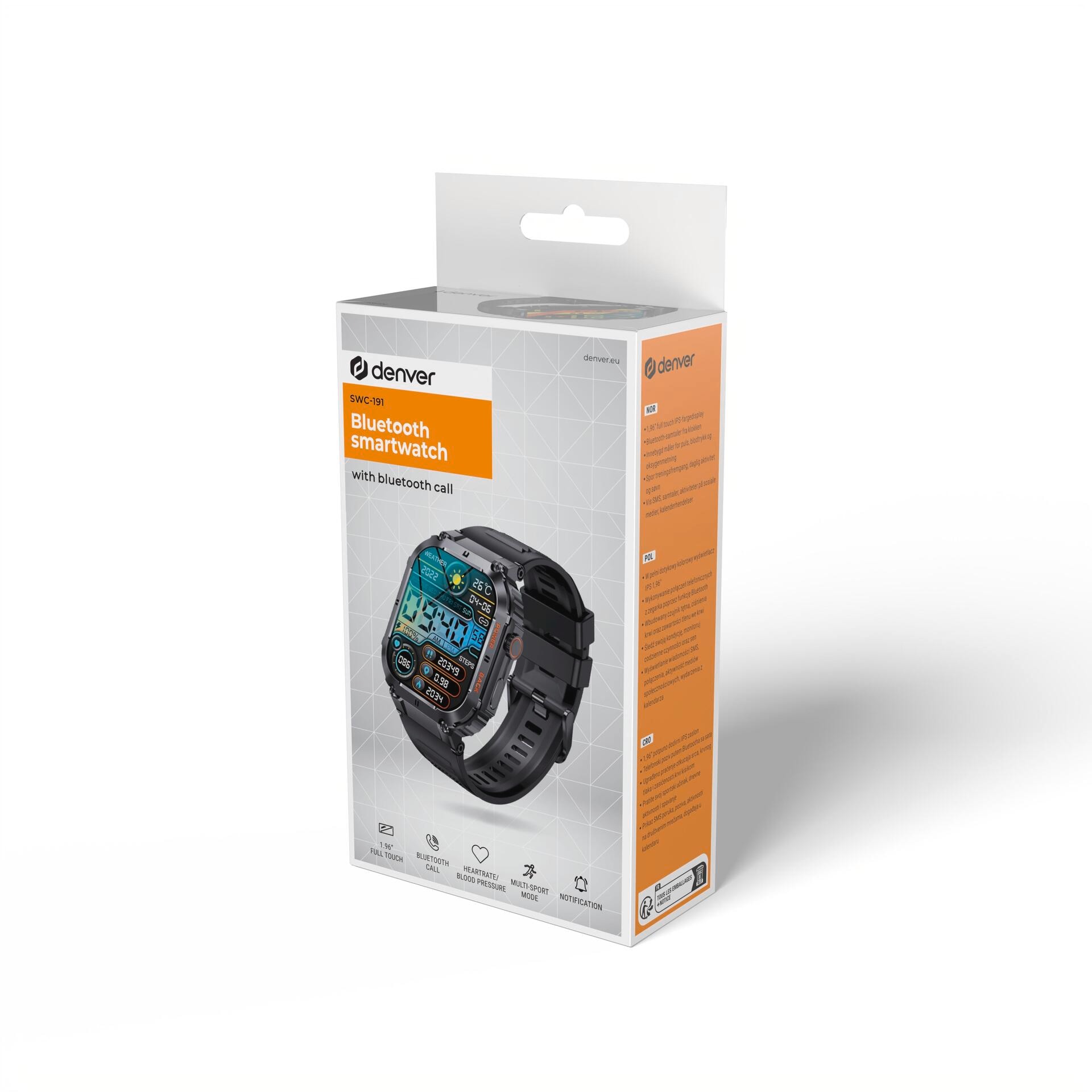Denver Smartwatch »Smartwatch SWC-191«, (4,98 cm / 1,96 Zoll), 0,000578 GB
