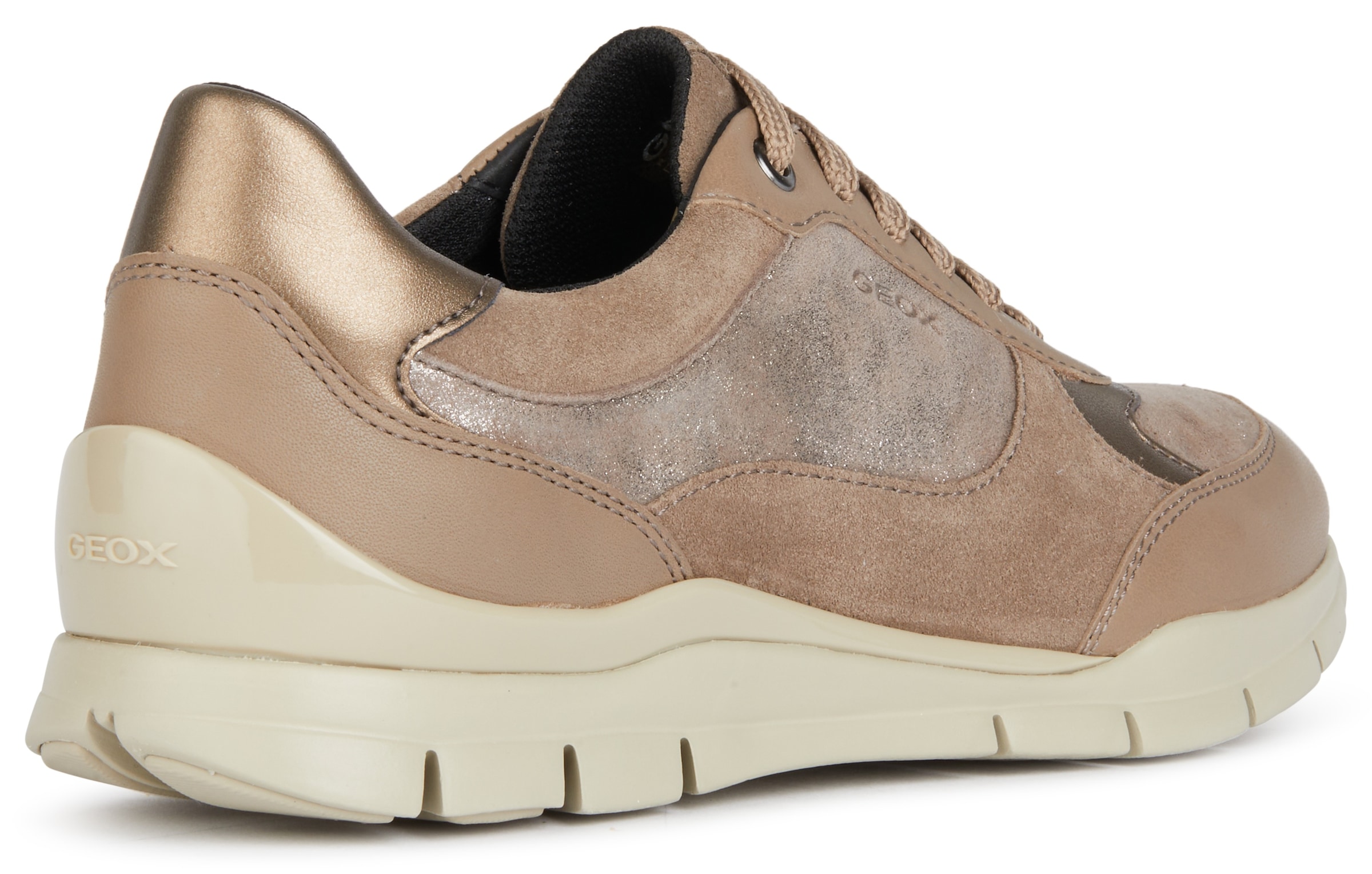 Geox Sneaker »D SUKIE«, mit Schimmer, Freizeitschuh, Halbschuh, Schnürschuh