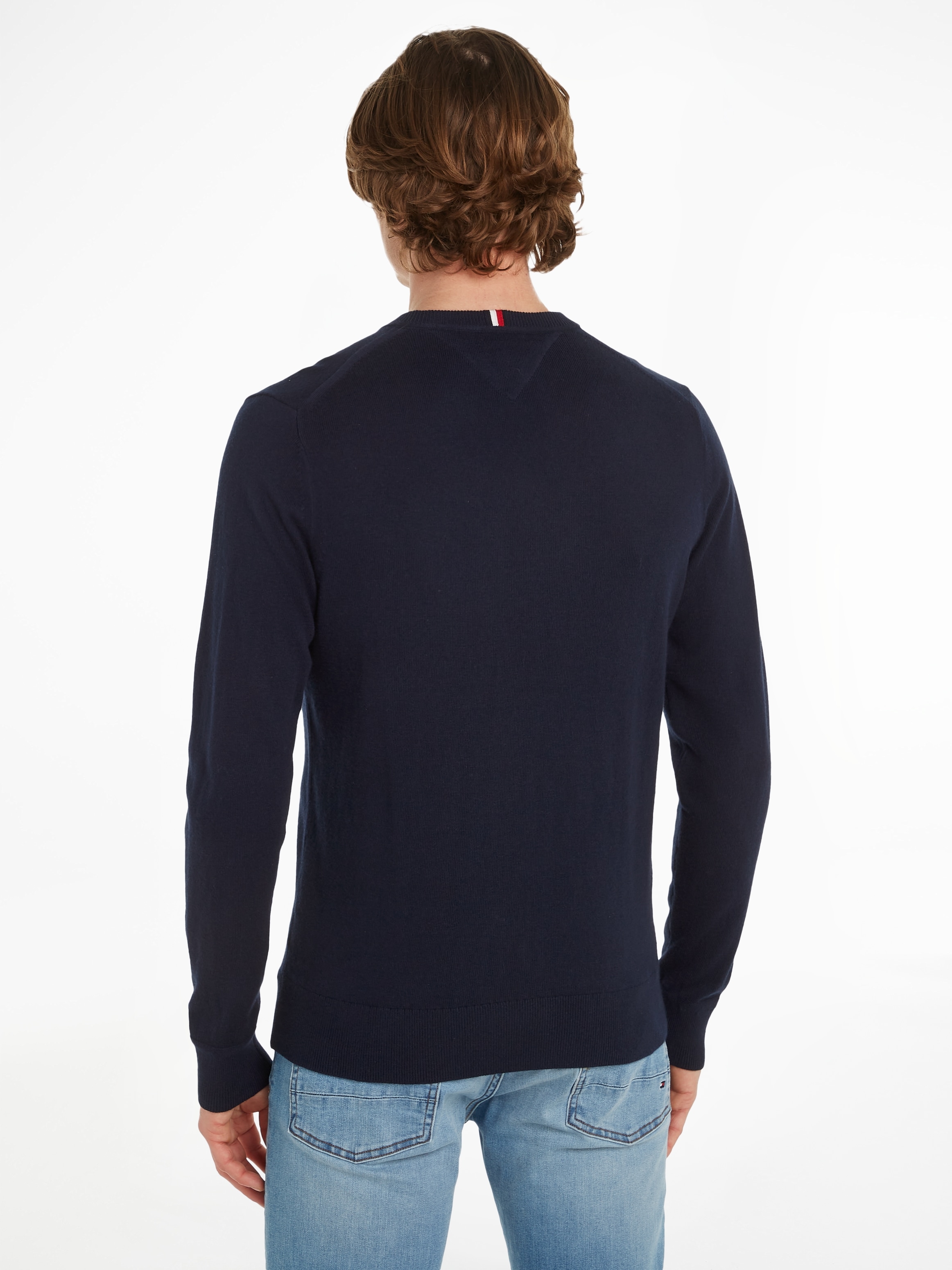 Tommy Hilfiger V-Ausschnitt-Pullover »PIMA ORG CTN CASHMERE V NECK«