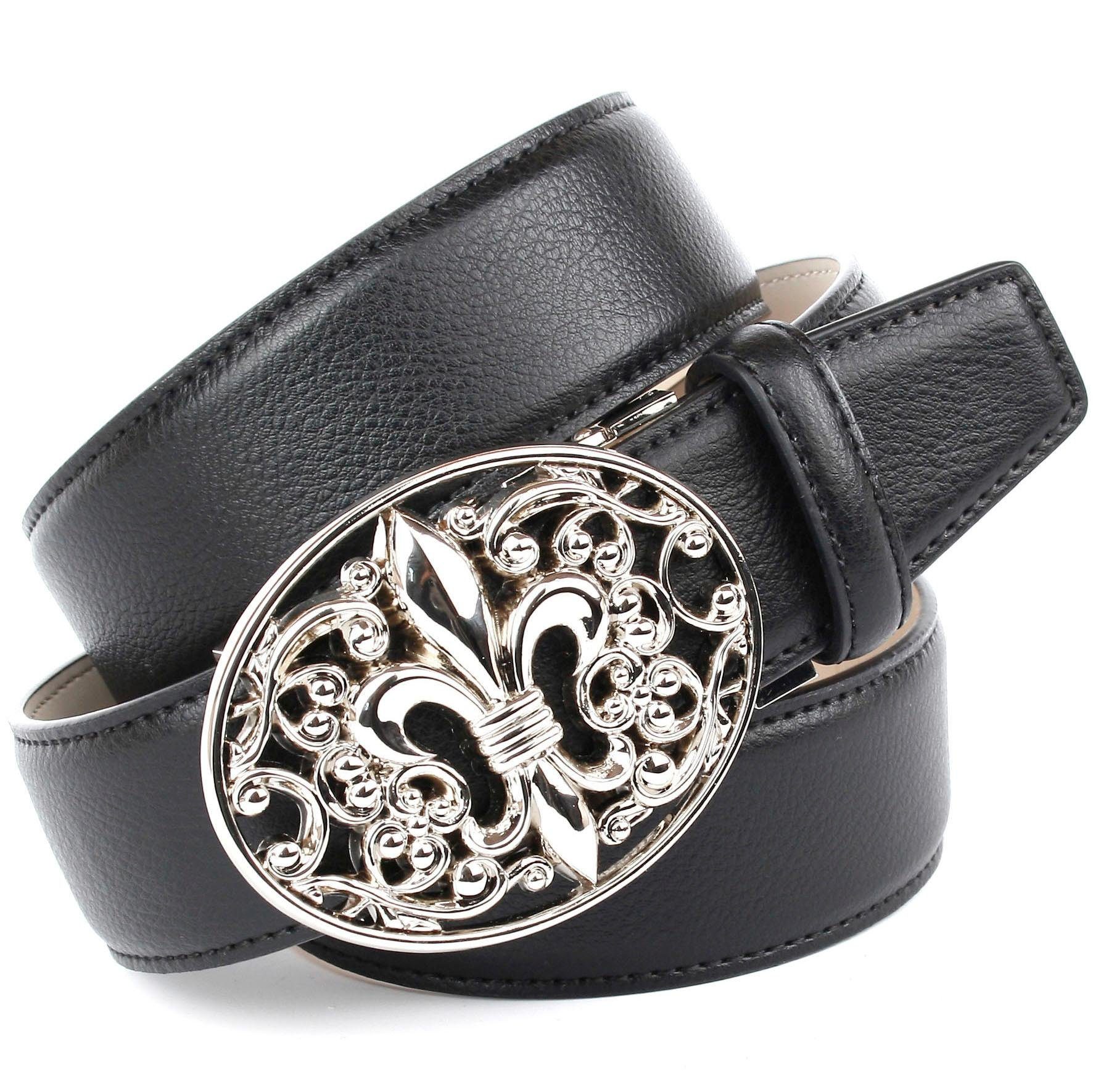Anthoni Crown Ledergürtel, mit runder silberfarbener Schliesse, dekorative  Metallschlaufe online kaufen bei Jelmoli-Versand Schweiz