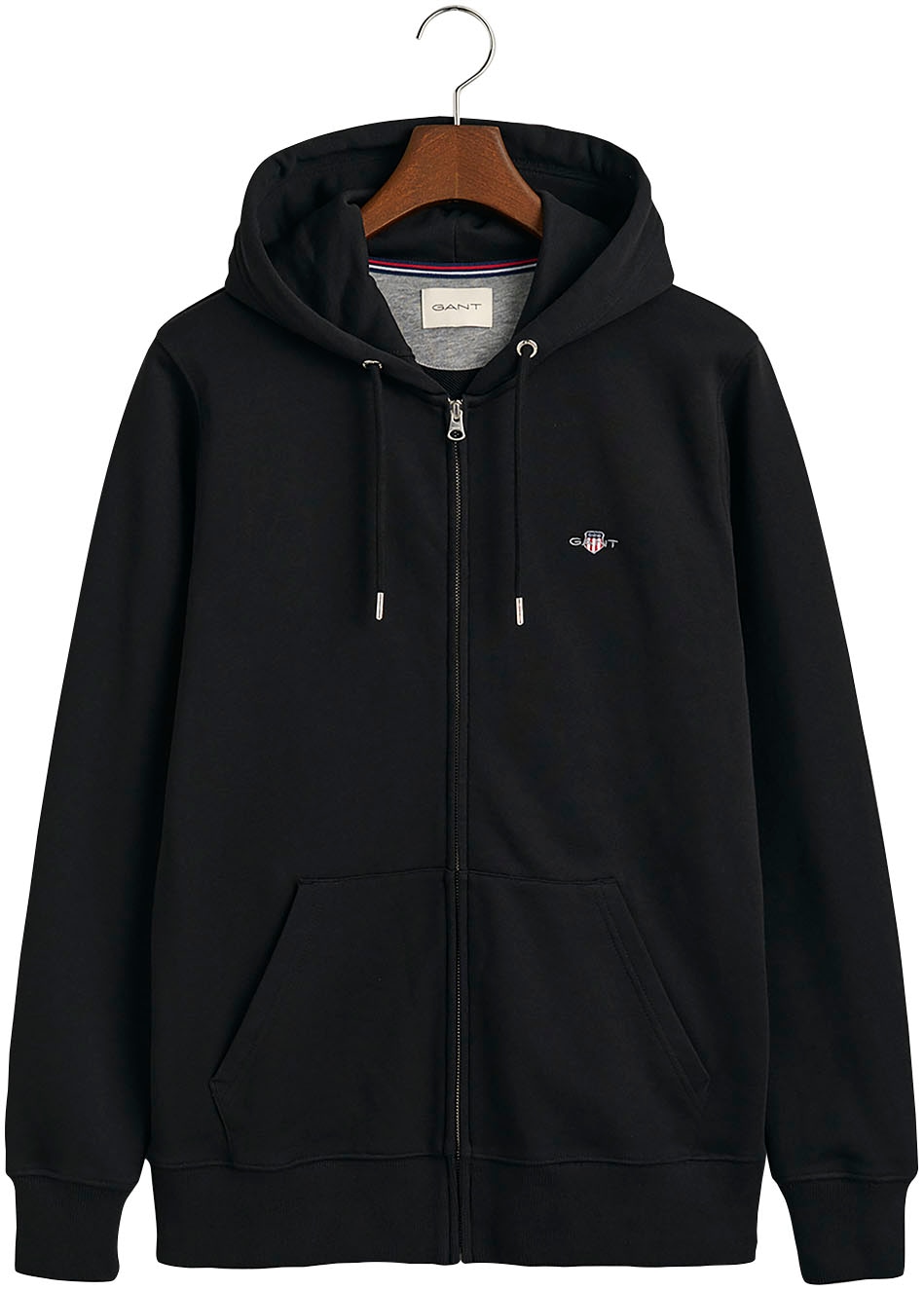 Gant Kapuzensweatjacke »REG SHIELD FULL ZIP HOODIE«, mit Logostickerei auf der Brust