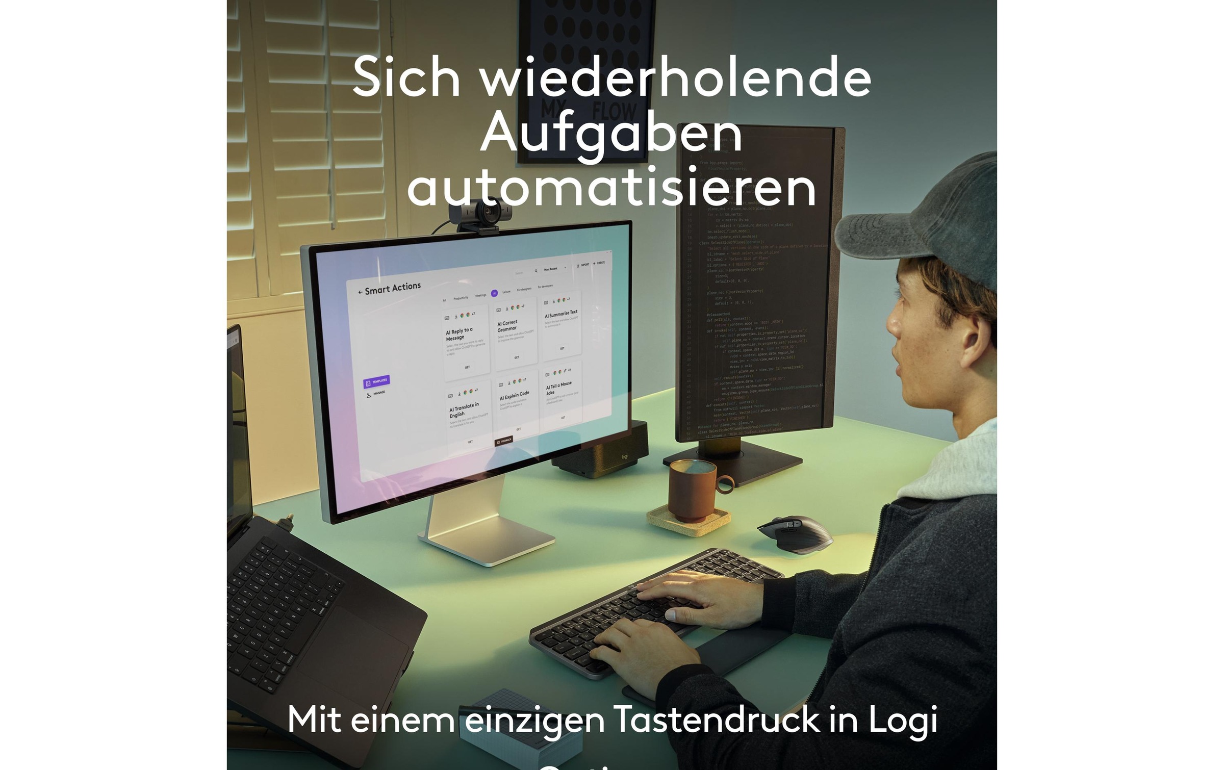 Logitech Tastatur- und Maus-Set »MX Keys S Combo for Mac«