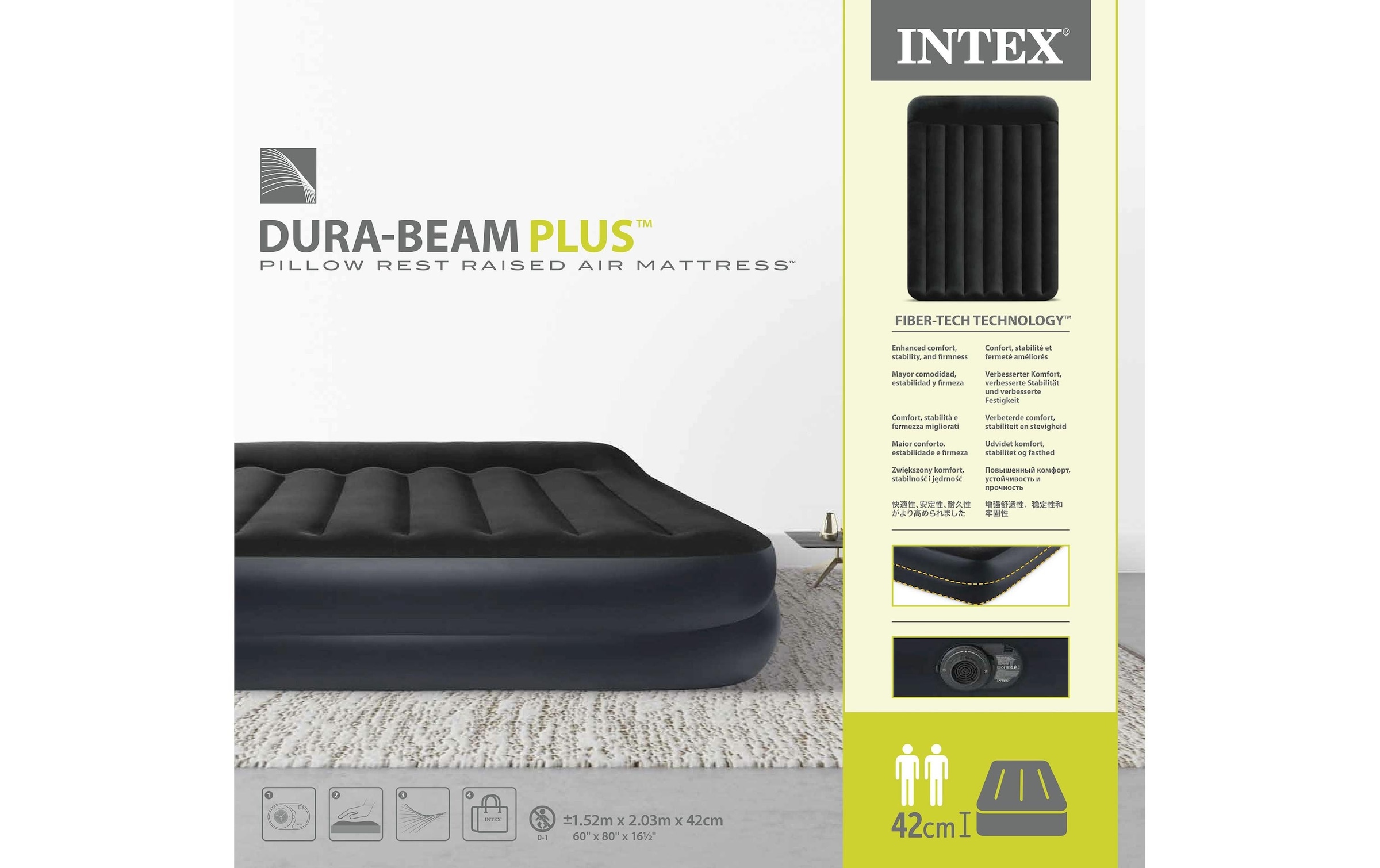 Intex Luftbett »Pillow Rest Raised Queen«
