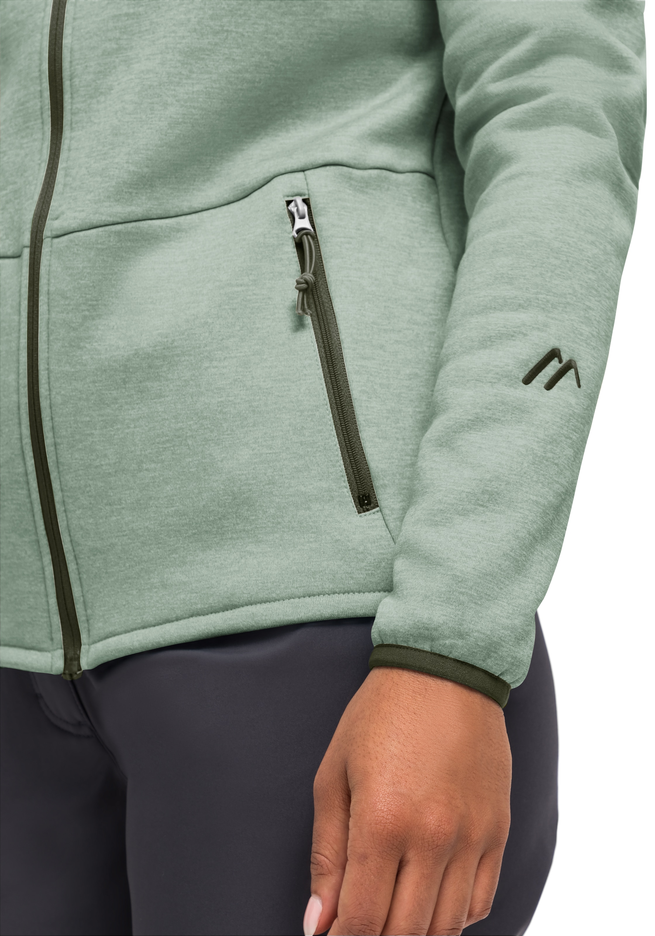 Maier Sports Fleecejacke »Fave W«, Damen Fleece mit verstellbarer Kapuze, atmungsaktiver Zip-Hoodie