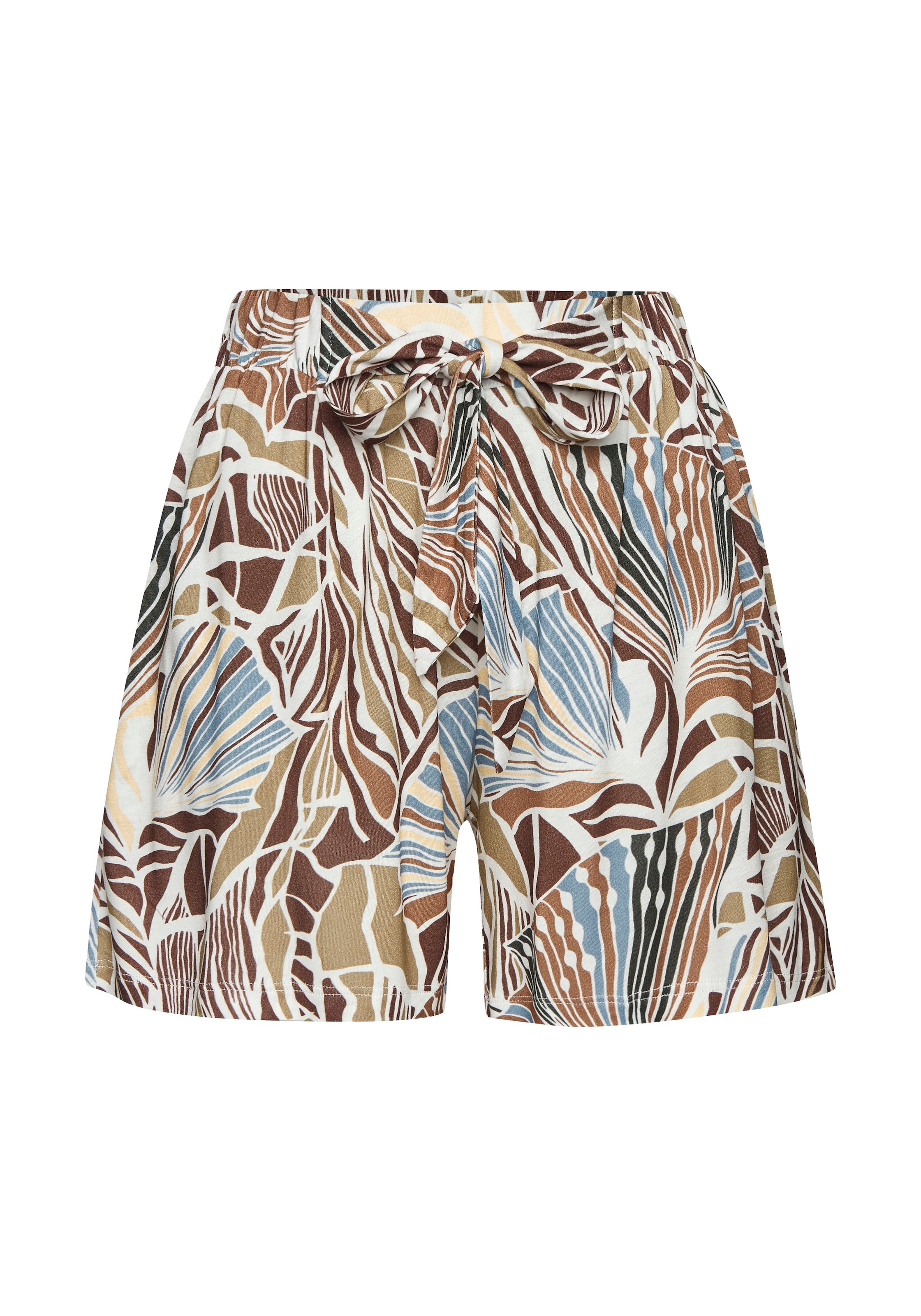 LASCANA Strandshorts, mit fixiertem Bindegürtel, kurze Hose mit Alloverprint