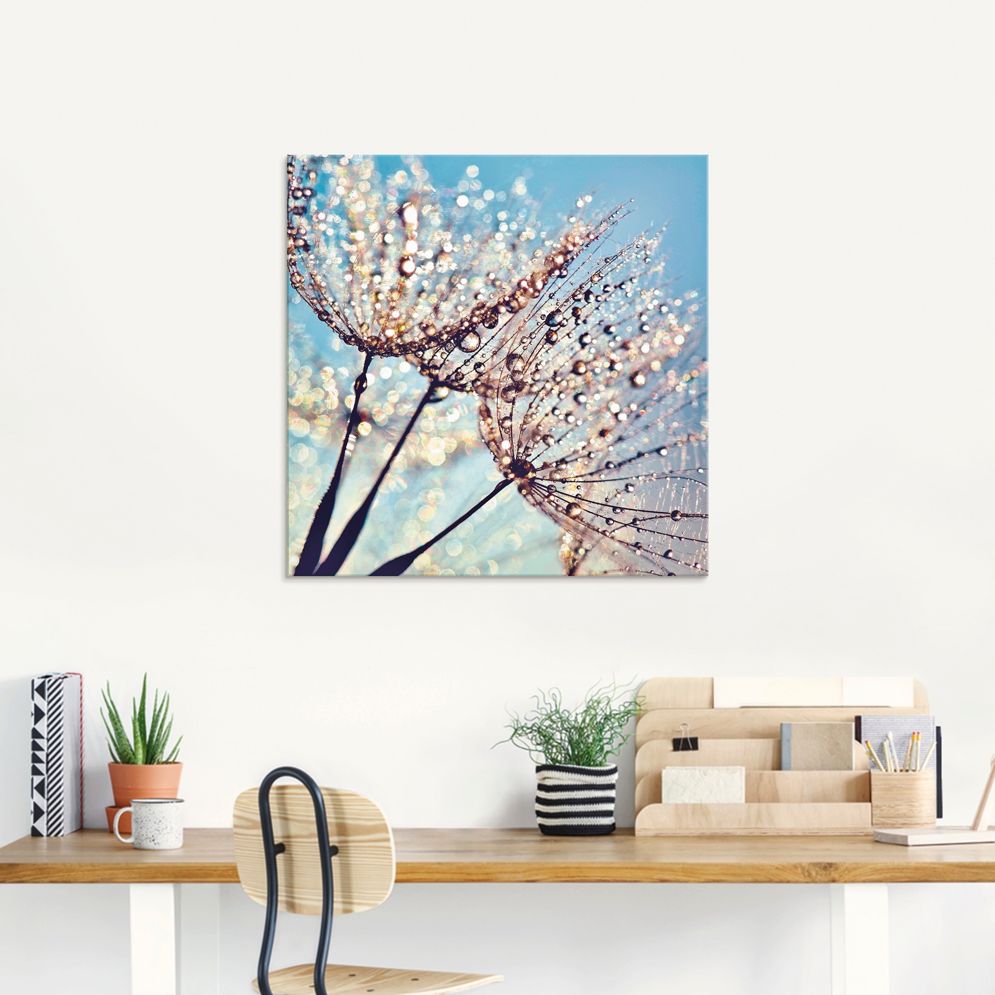 Artland Glasbild »Pusteblume Tröpfchenfänger«, Blumen, (1 St.), in verschiedenen Grössen