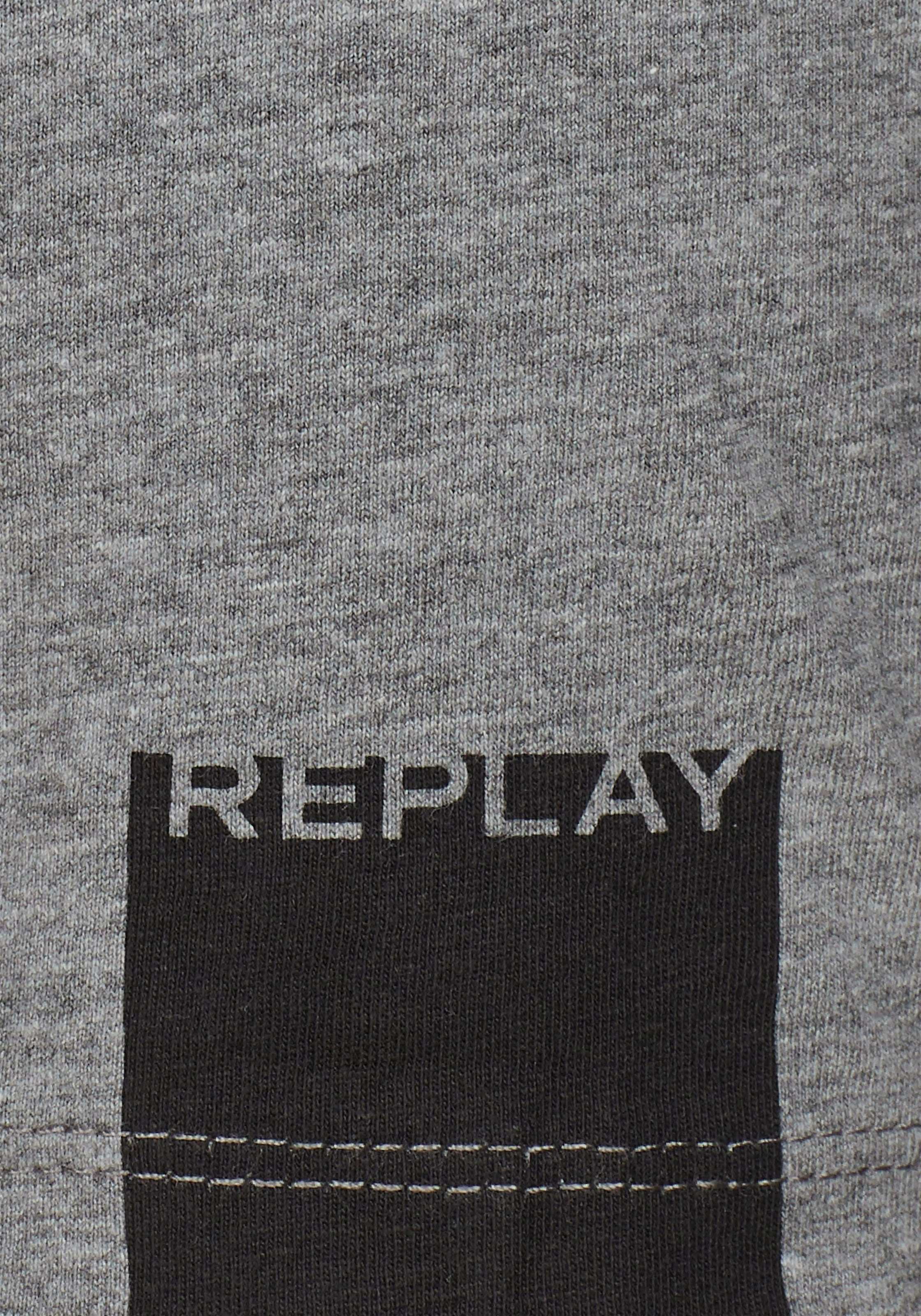 Replay T-Shirt, offenen Kanten