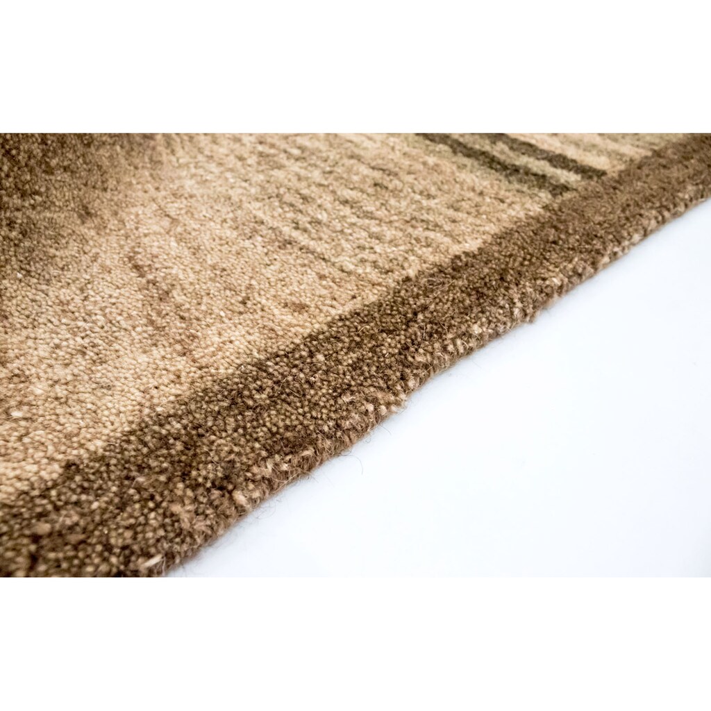 morgenland Wollteppich »Gabbeh Teppich handgetuftet beige«, rechteckig