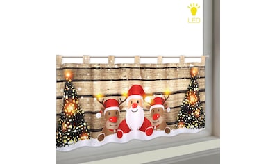 Delindo Lifestyle Scheibengardine »Weihnachtsstimmung«, (1 St.), mit  Schlaufenaufhängung, für die Küche, mit LED-Beleuchtung online kaufen |  Jelmoli-Versand