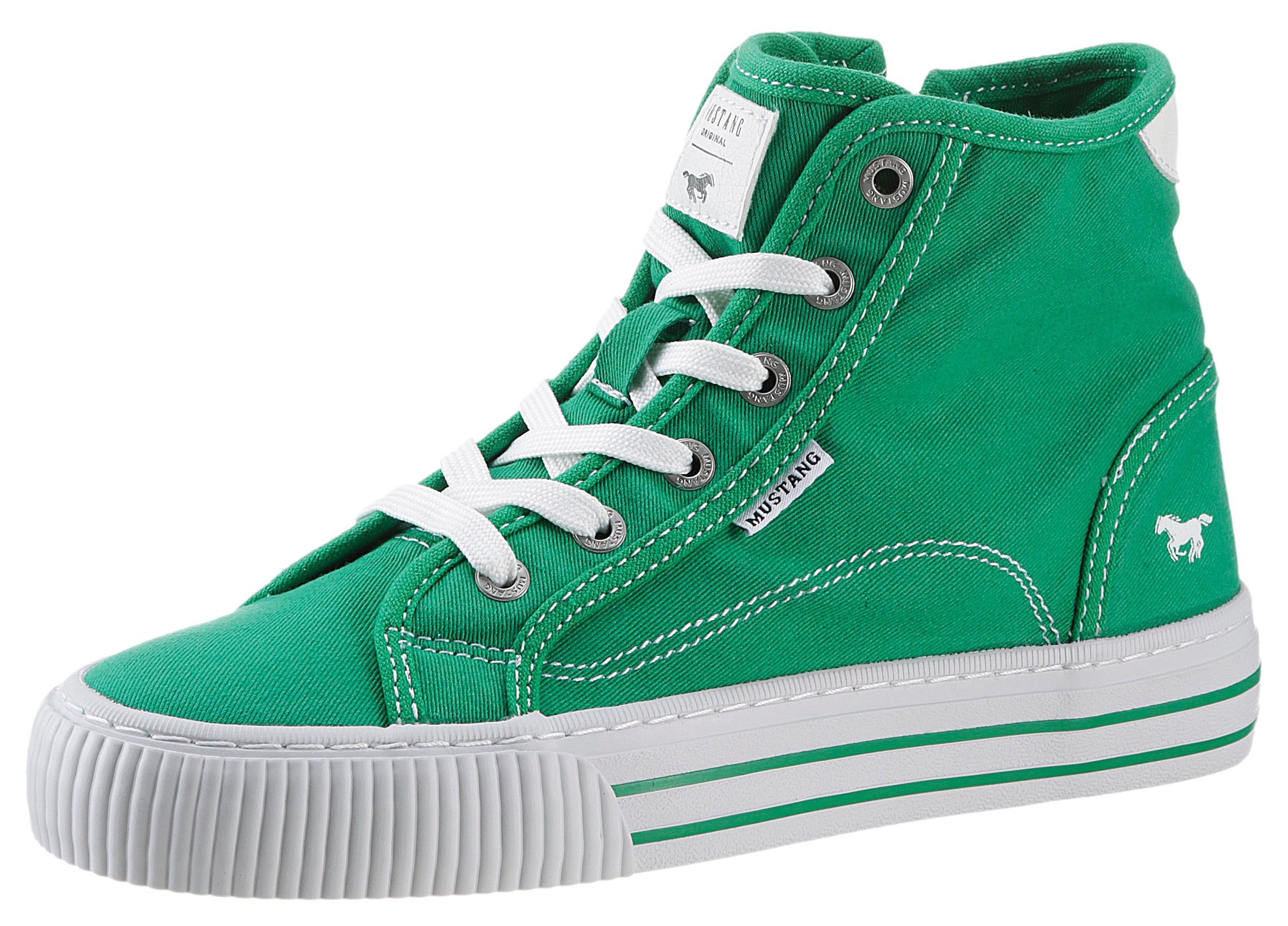 Mustang Shoes Schnürboots »High-Top-Sneaker, Freizeitschuh,«, Plateau, High Top-Sneaker, Freizeitschuh mit Innenreissverschluss