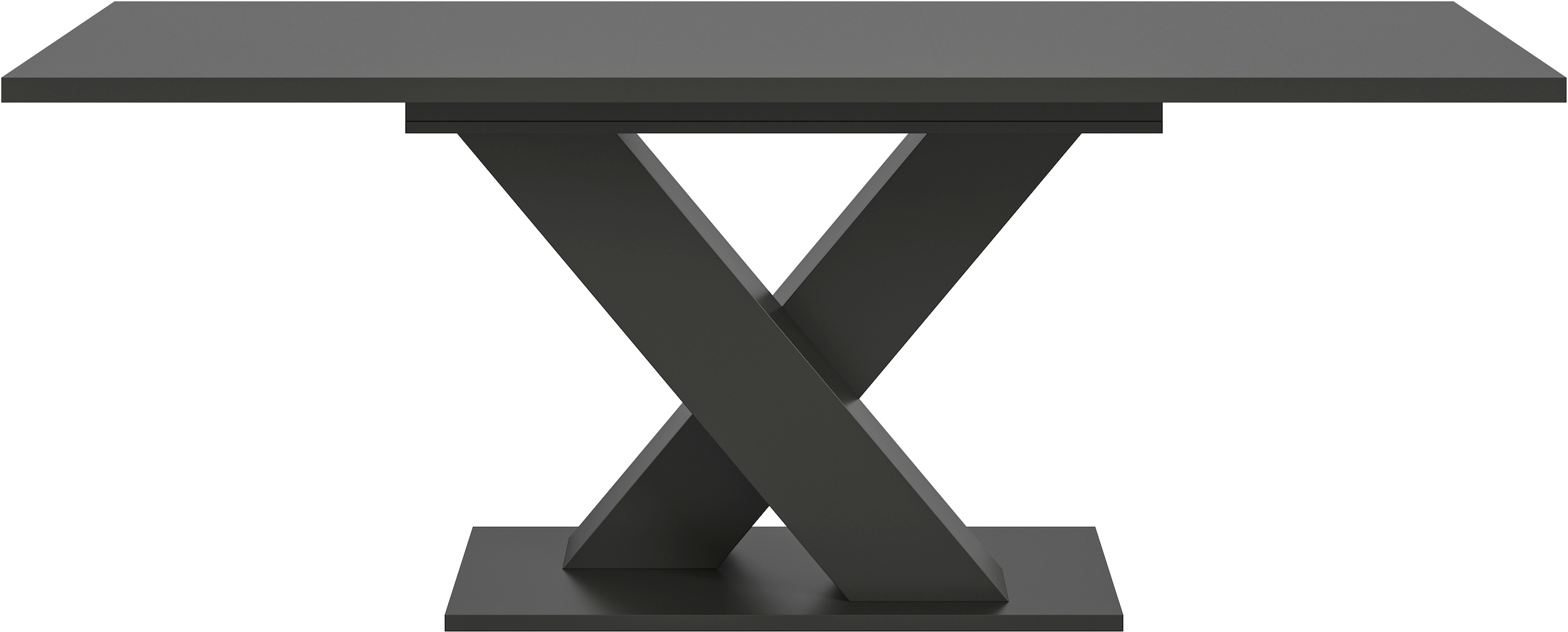 INOSIGN Esstisch »Motus, ausziehbar 150 -190 cm, inklusive 40 cm Einlegeplatte«, (Set, 1 St.), X-Gestell mit Bodenplatte, Tisch, Küchentisch, Esszimmer, Küche
