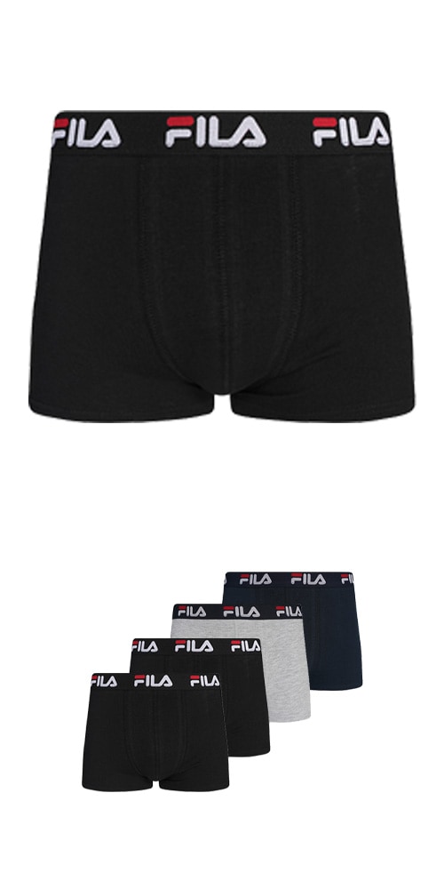 Fila Boxershorts 4er Pack, bequem, Baumwollmix, elastisch, weich, sportlich, ohne Eingriff