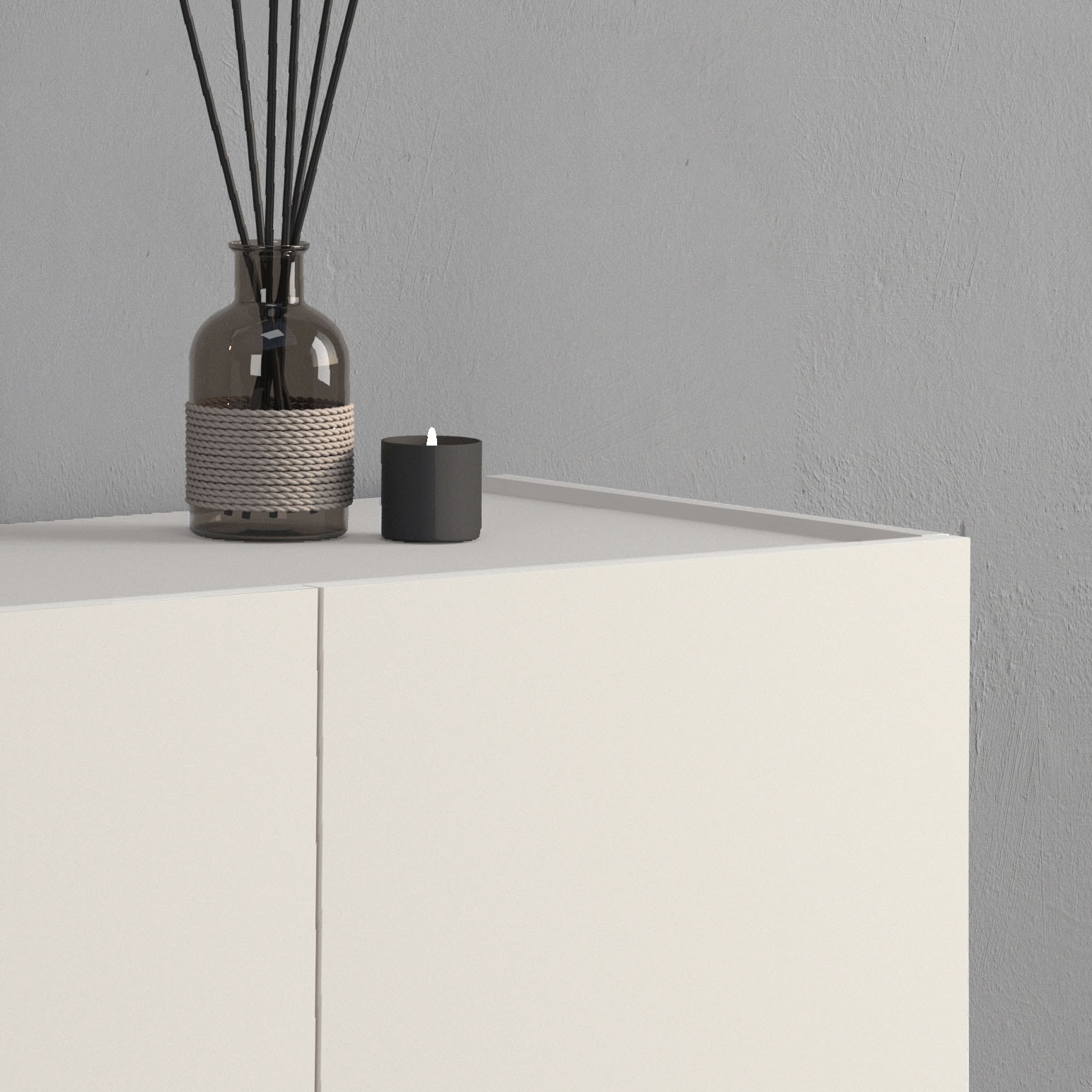 INOSIGN Highboard »VELA, Highboard, Höhe 120 cm,Design mit schrägen Türen«, (1 St.), Made in Italy, Masse-B/T/H: 100x35x120,hohes Sideboard,Anrichte,Kommode