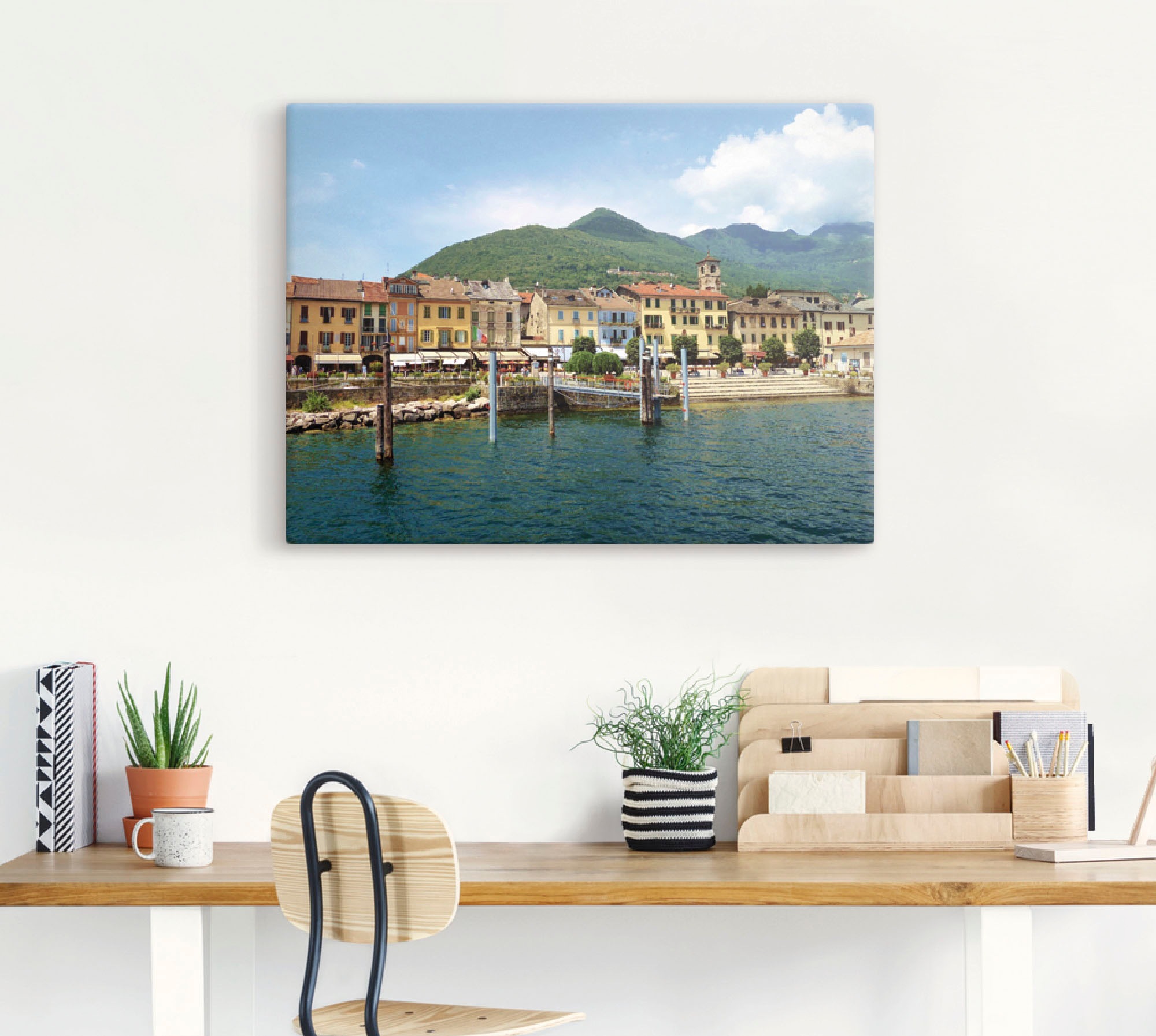Artland Wandbild »Cannobio am Lago Maggiore«, Gewässer, (1 St.), als Leinwandbild, Wandaufkleber oder Poster in versch. Grössen