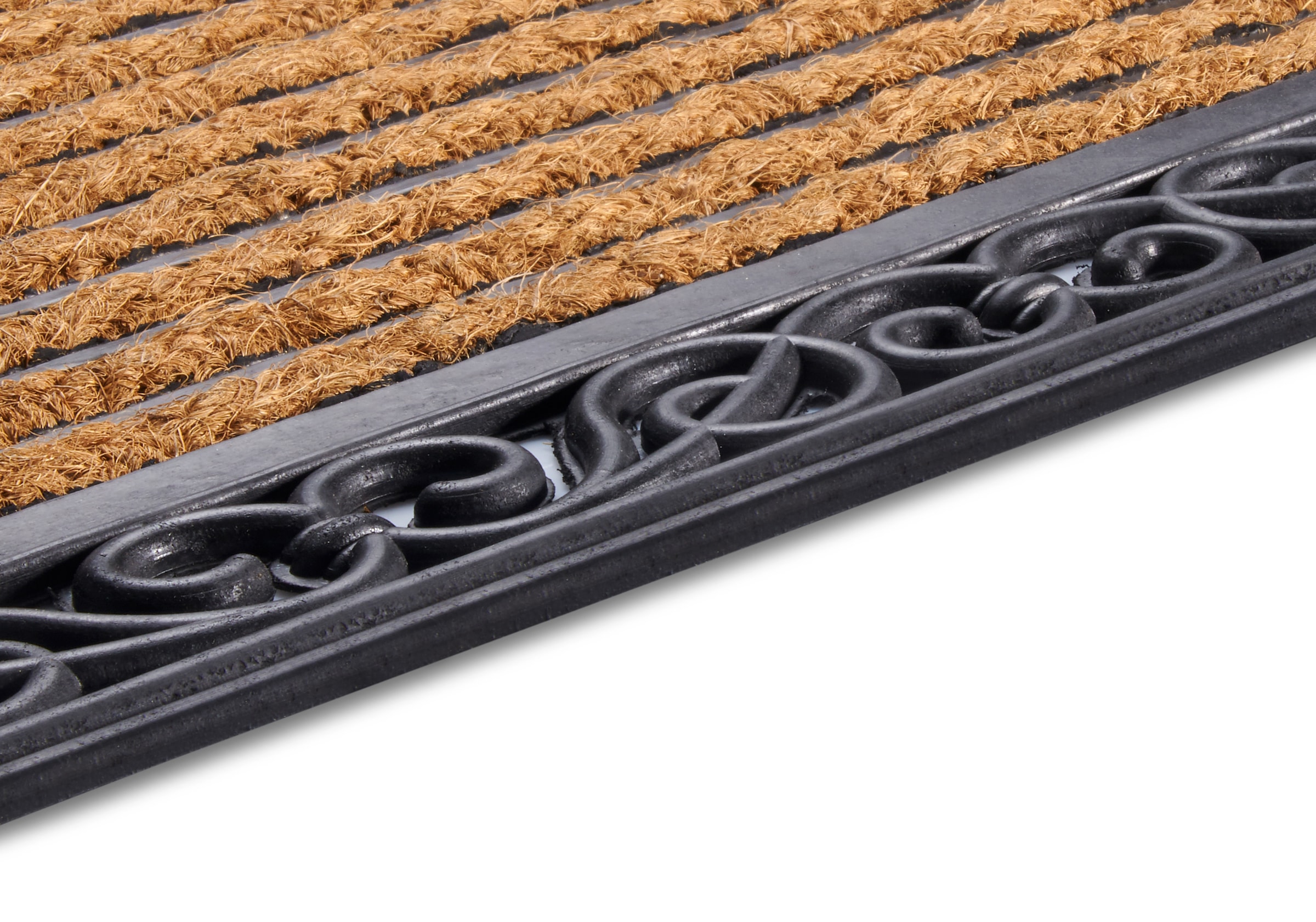 HANSE Home Fussmatte »Mix Mats Gummi Kokos Panama, Türmatte«, rechteckig, 8 mm Höhe, Strapazierfähig, pflegeleicht, robust, wetterfest, UV-beständig