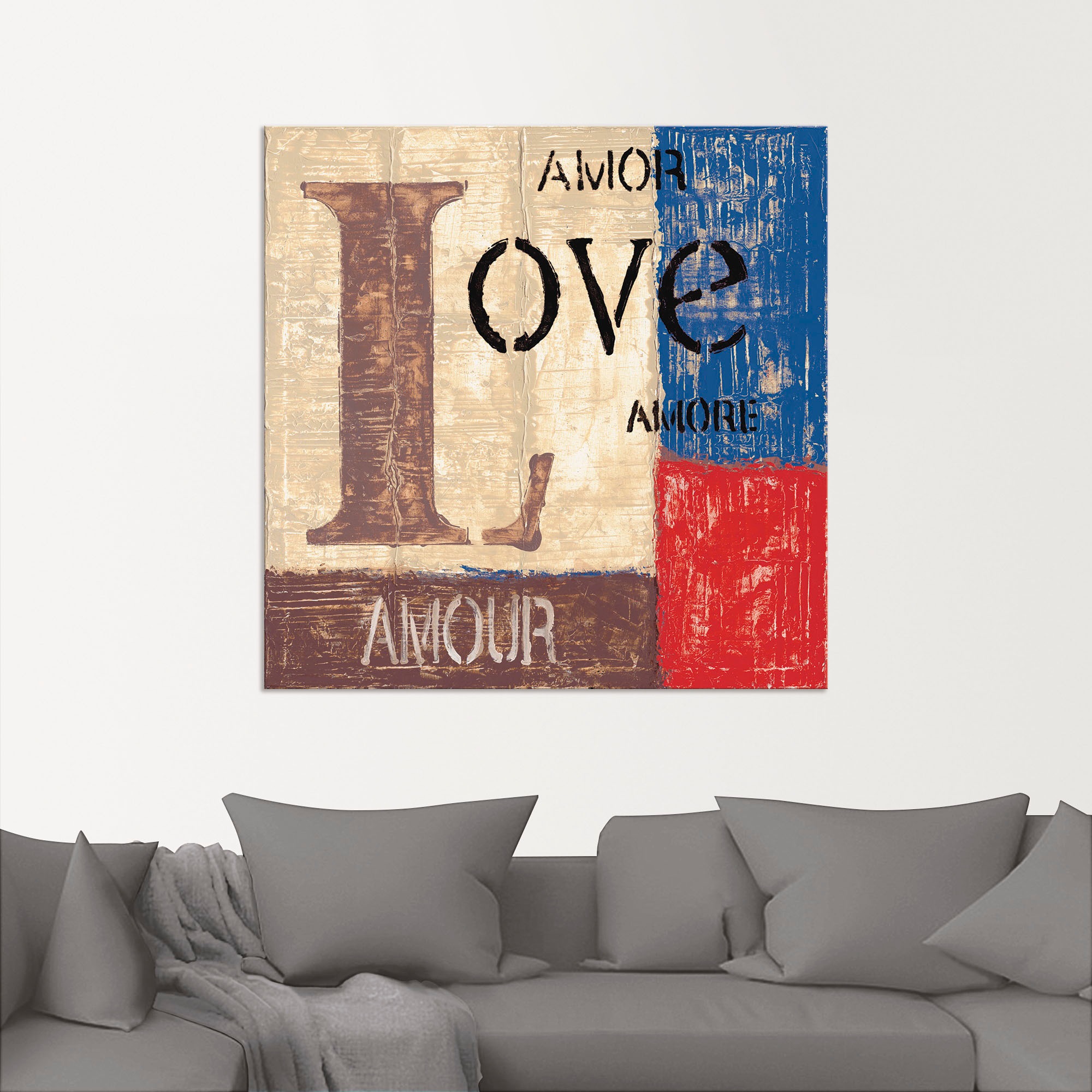 Artland Wandbild »Liebe«, Sprüche & Texte, (1 St.), als Alubild, Leinwandbild, Wandaufkleber oder Poster in versch. Grössen