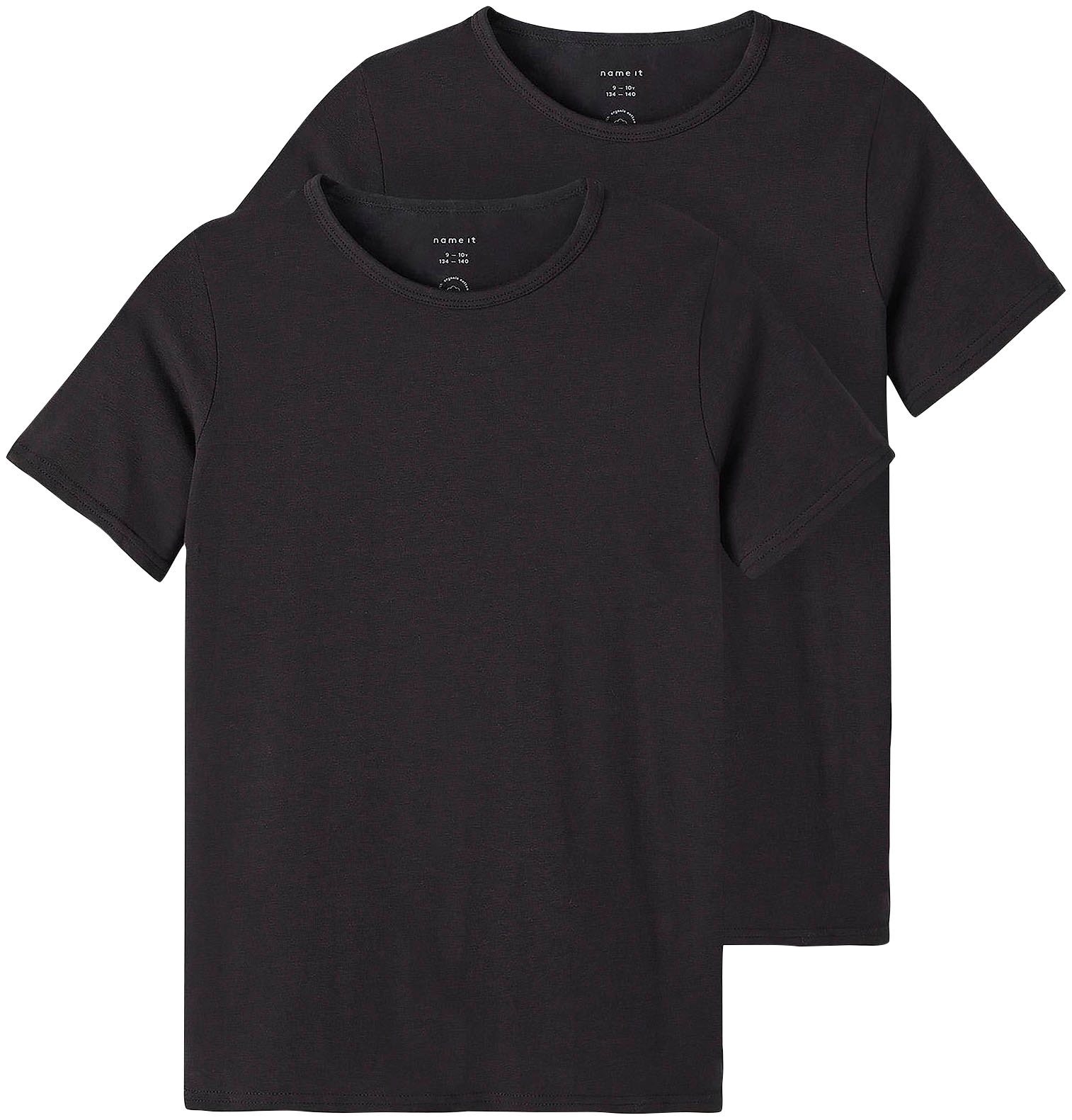 Name It T-Shirt »NKMT-SHIRT – T-Shirt im 2er-Pack mit Rundhals« 2er-Pack, 2 Stk. unifarben, casual, slim fit, Jersey, Rundhals