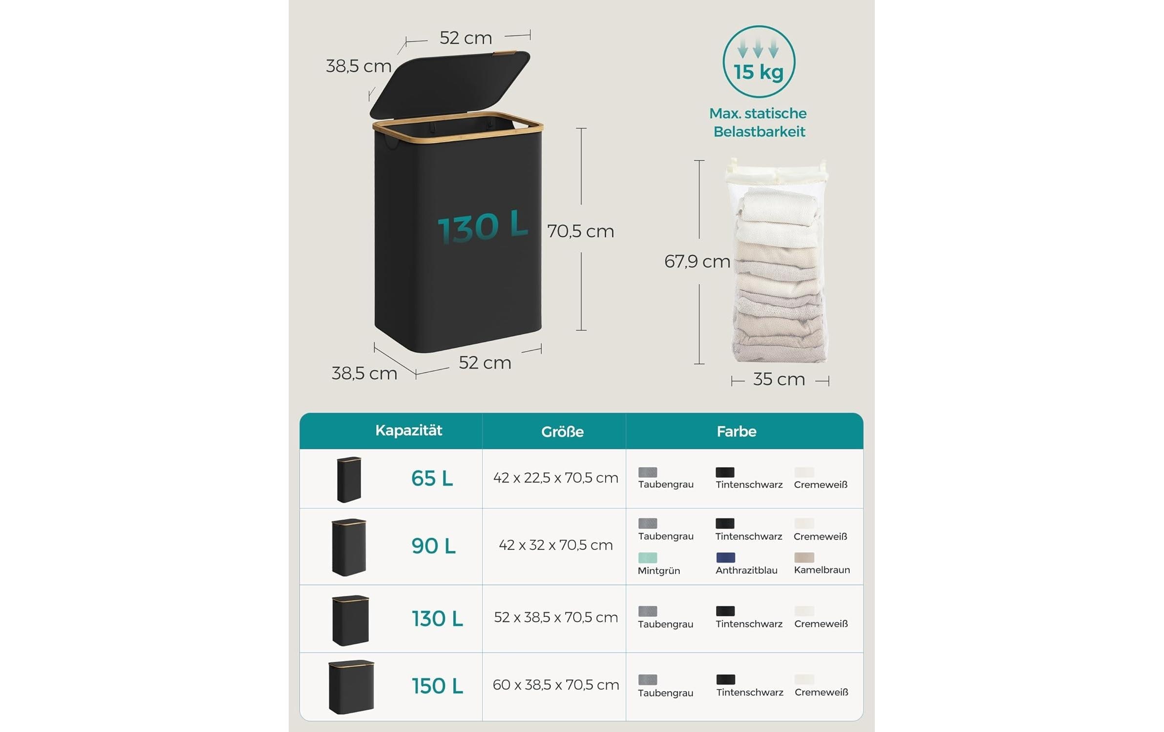 SONGMICS Wäschekorb »65 l«