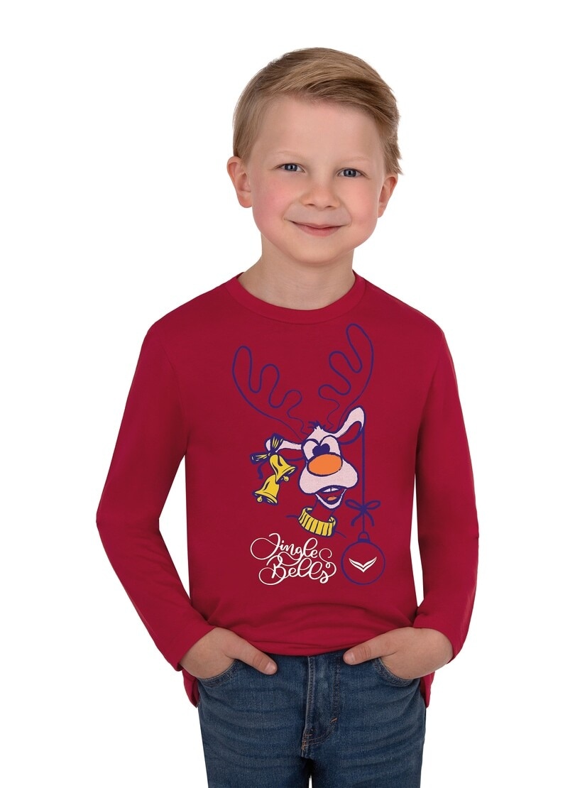 Jelmoli-Versand Weihnachts-Shirt süssem kaufen Kinder | Motiv« günstig T-Shirt Trigema mit ✵ »TRIGEMA