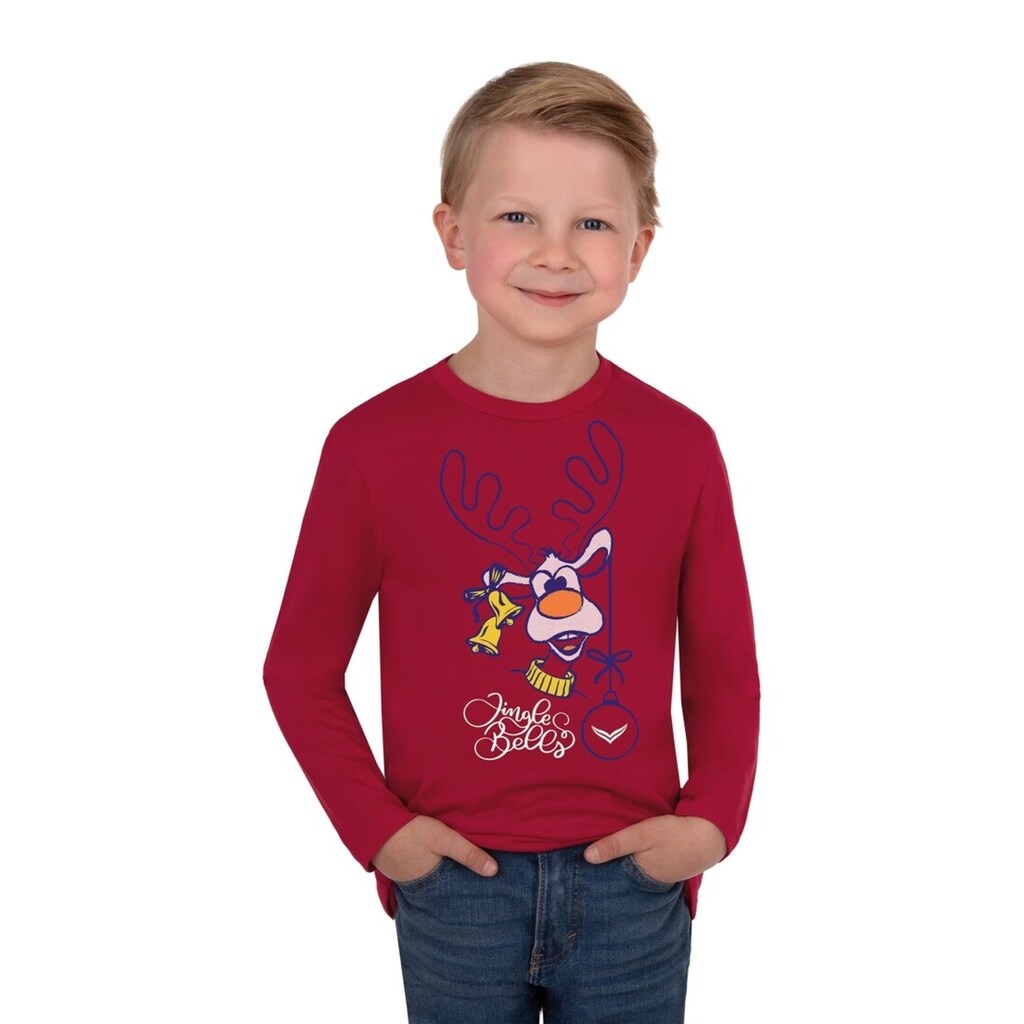 Trigema T-Shirt »TRIGEMA Kinder Weihnachts-Shirt mit süssem Motiv«