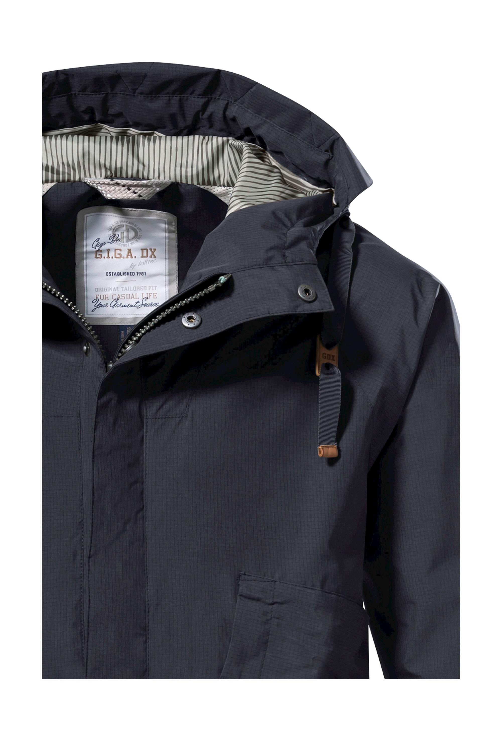 G.I.G.A. DX by killtec Funktionsjacke »GS 13 MN JCKT«, Wasserabweisende Herrenjacke mit verstellbarer Kapuze und Taschen