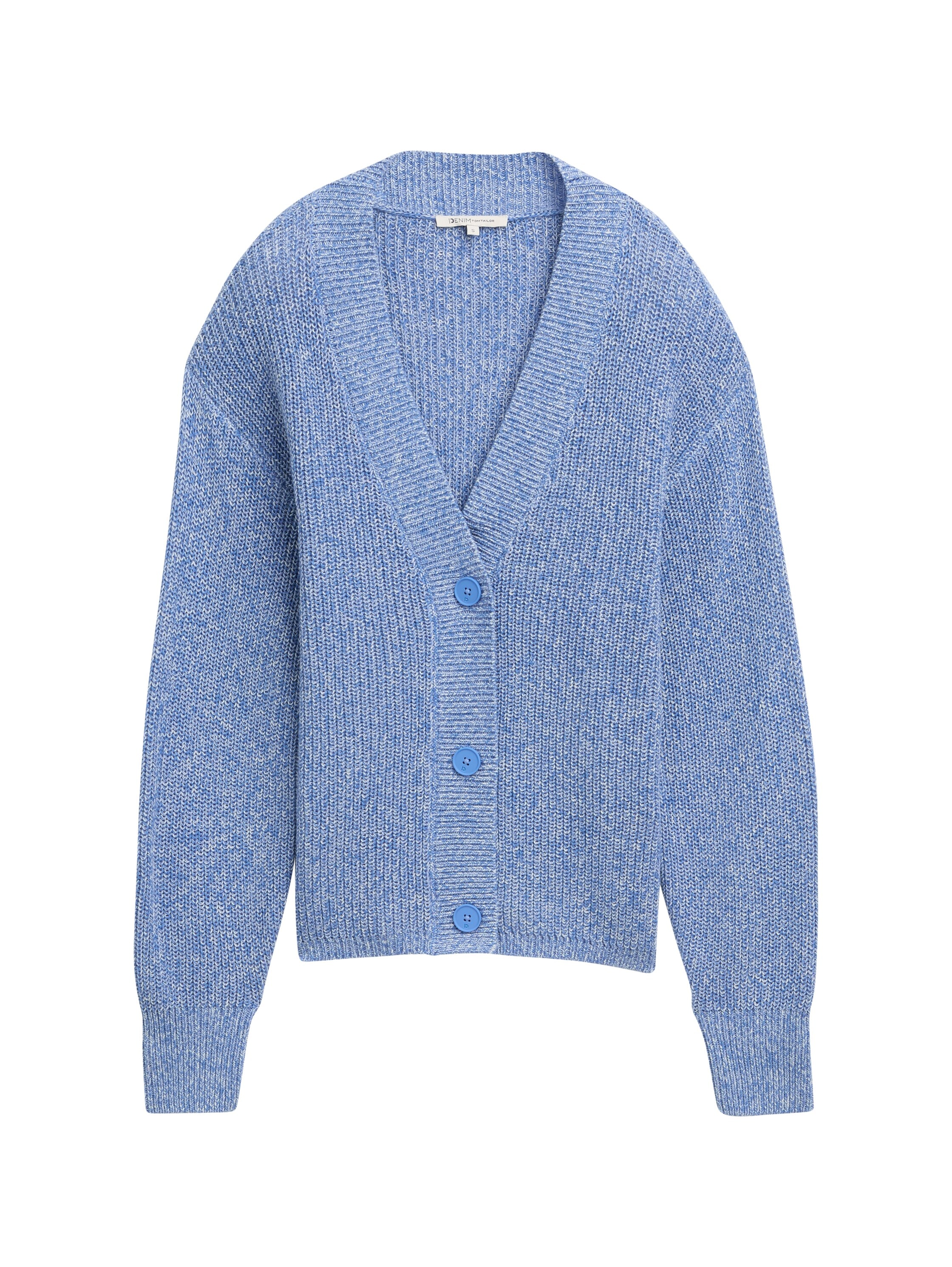 TOM TAILOR Denim Cardigan, mit Strickstruktur und Knopfleiste