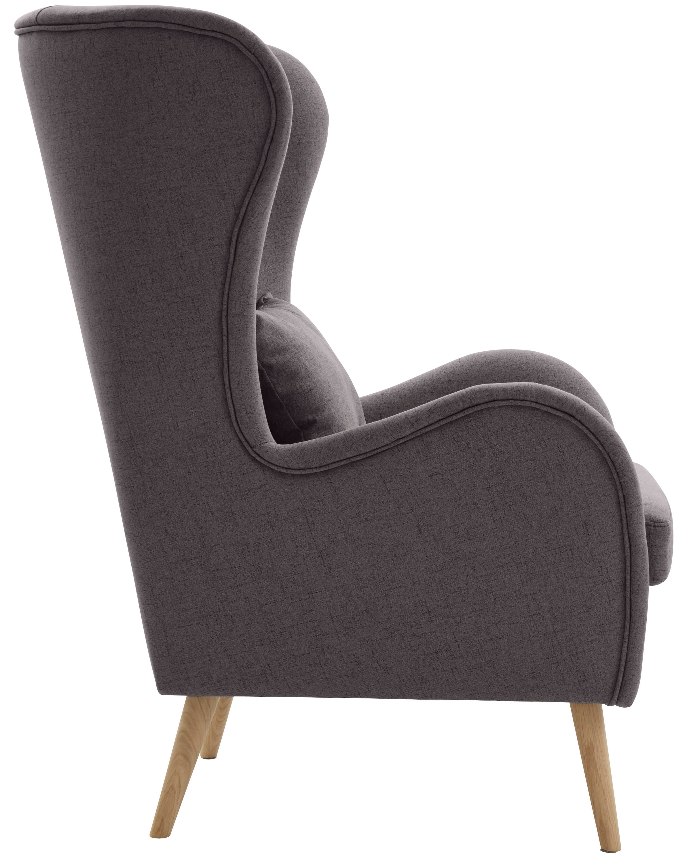 Guido Maria Kretschmer Home&Living Sessel »Salla auch in Fellimitat und Feincord, viele Bezugsarten, Ohrensessel«, wahlweise mit oder ohne Hocker; grosser Sessel: Masse B/T/H: 78/94/118cm