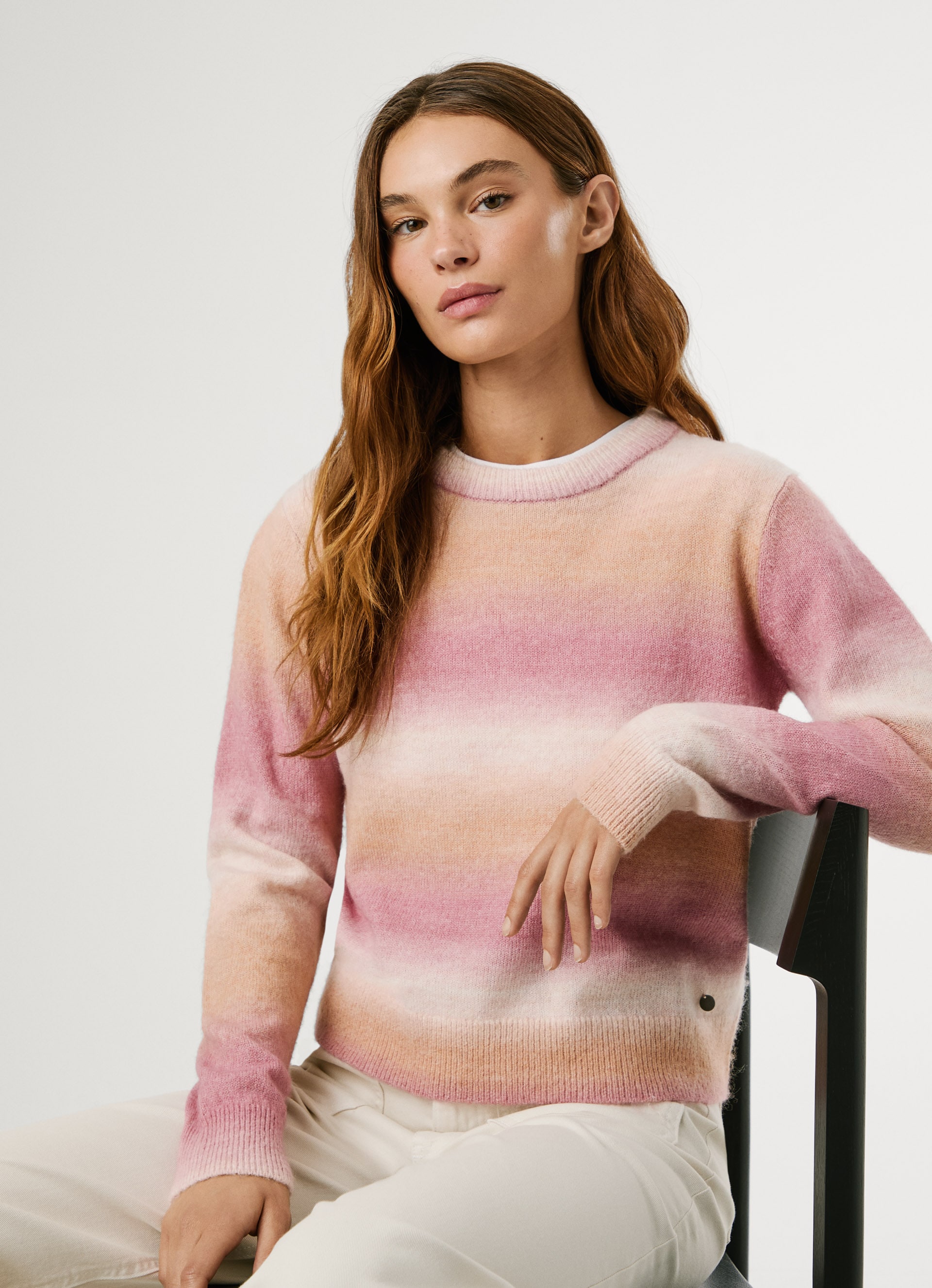 Pepe Jeans Strickpullover »COLOMBE CREW«, mit geripptem Rundhals
