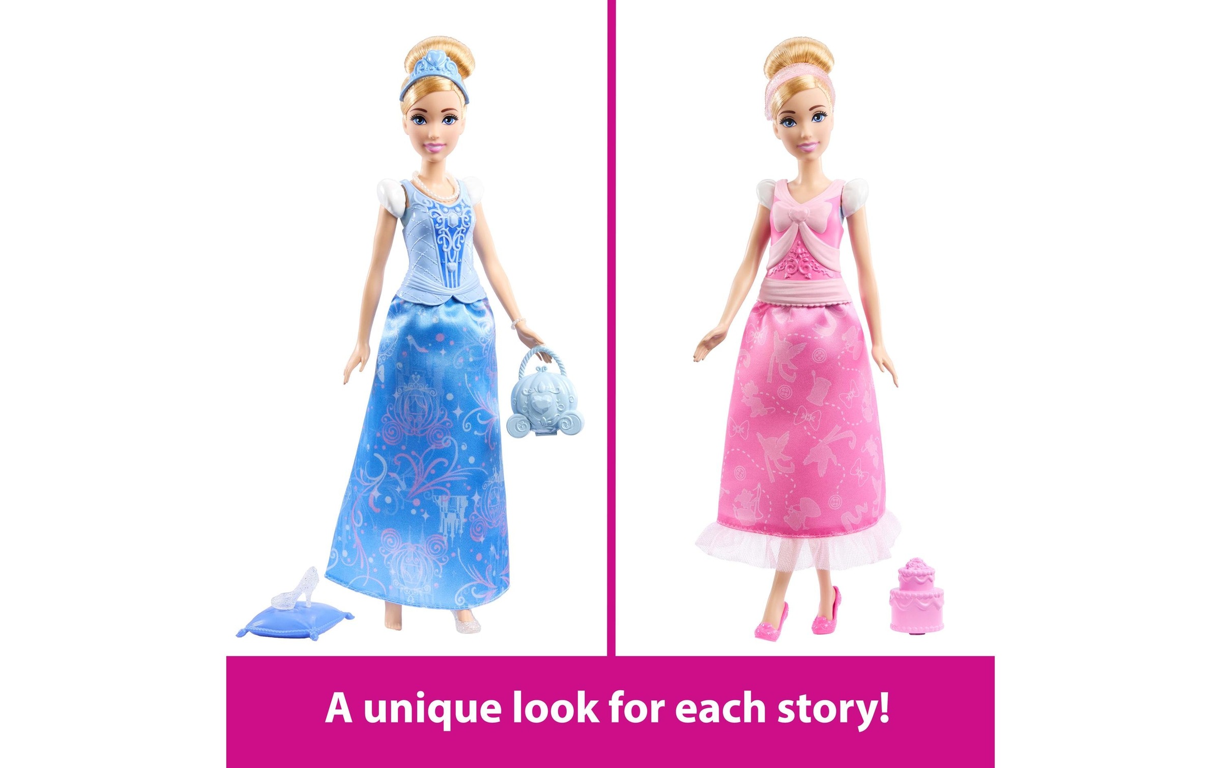 Disney Princess Anziehpuppe »2-in-1-Geschichten Cinderella-Modepuppe«