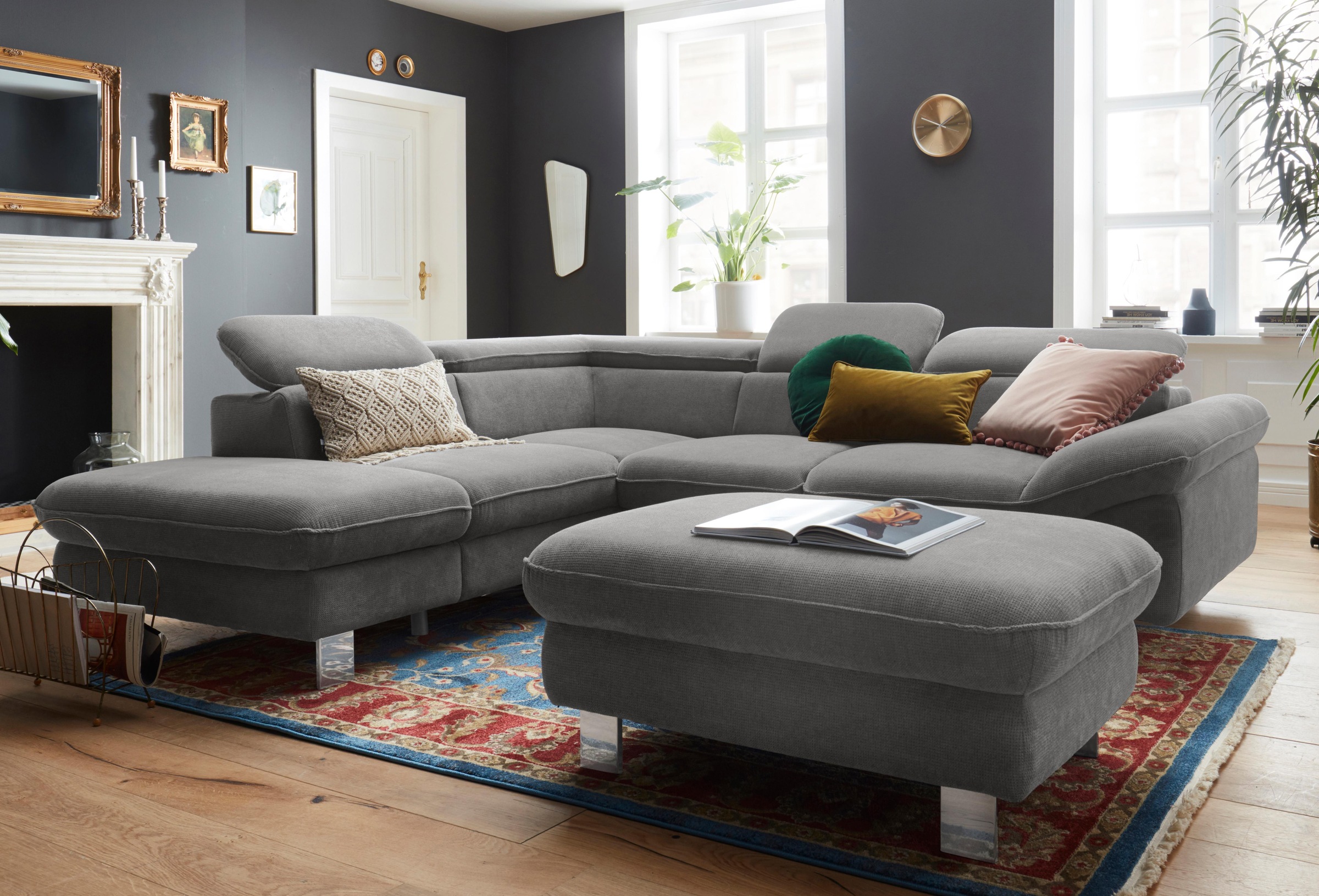 COTTA Ecksofa »Driver L-Form«, mit Kopfteilverstellung, wahlweise mit Bettfunktion