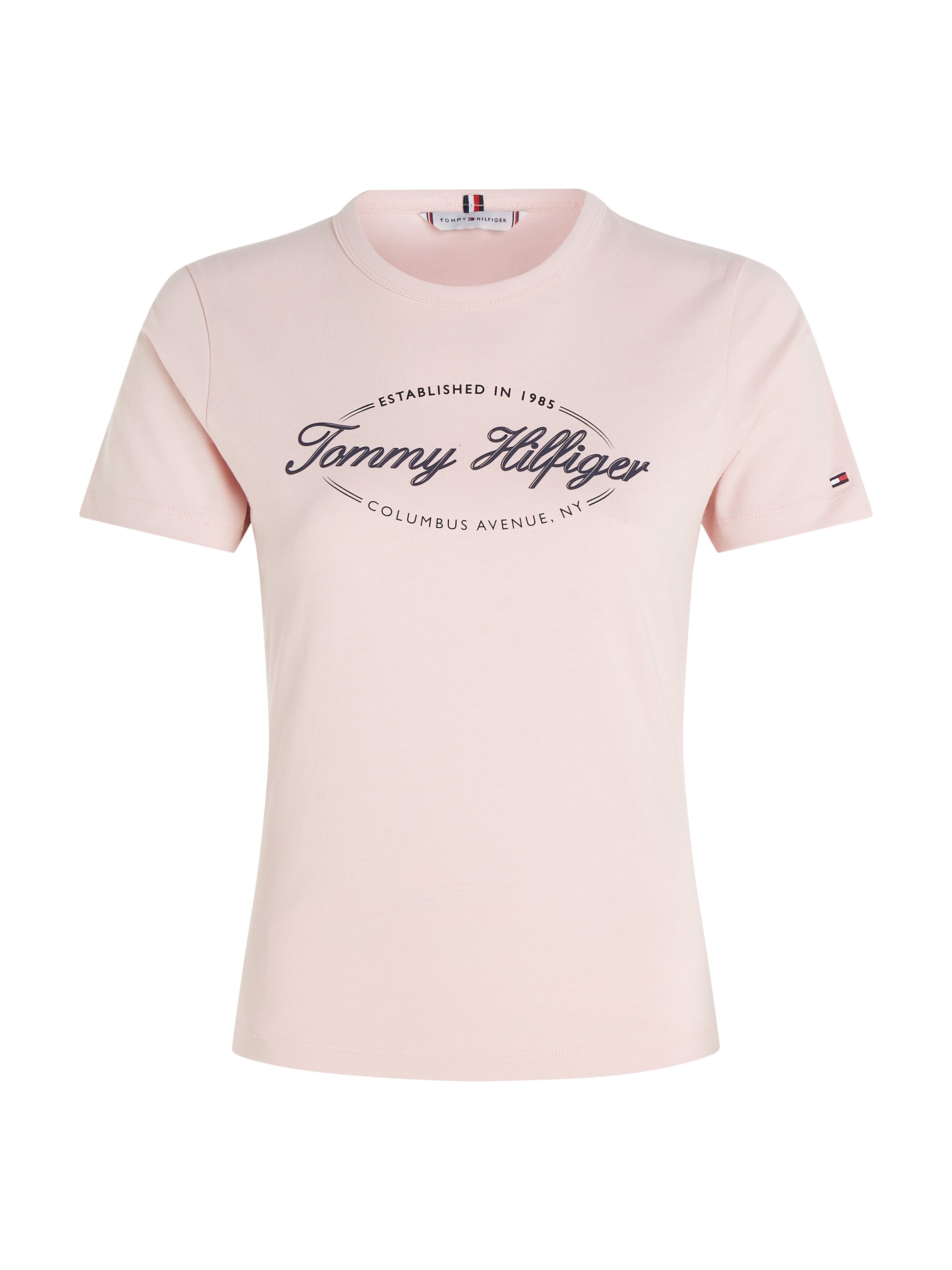 Tommy Hilfiger Rundhalsshirt »SLIM HILFIGER SCRIPT C-NK SS«