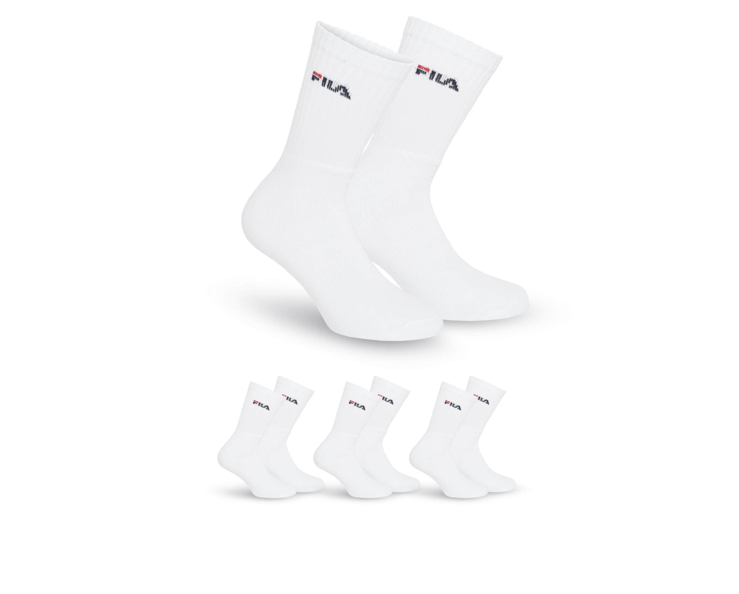 Fila Tennissocken »UNISEX CREW TENNIS FULL TERRY SOCKS« 3 Stk. tlg. mit dezentem Logoschriftzug