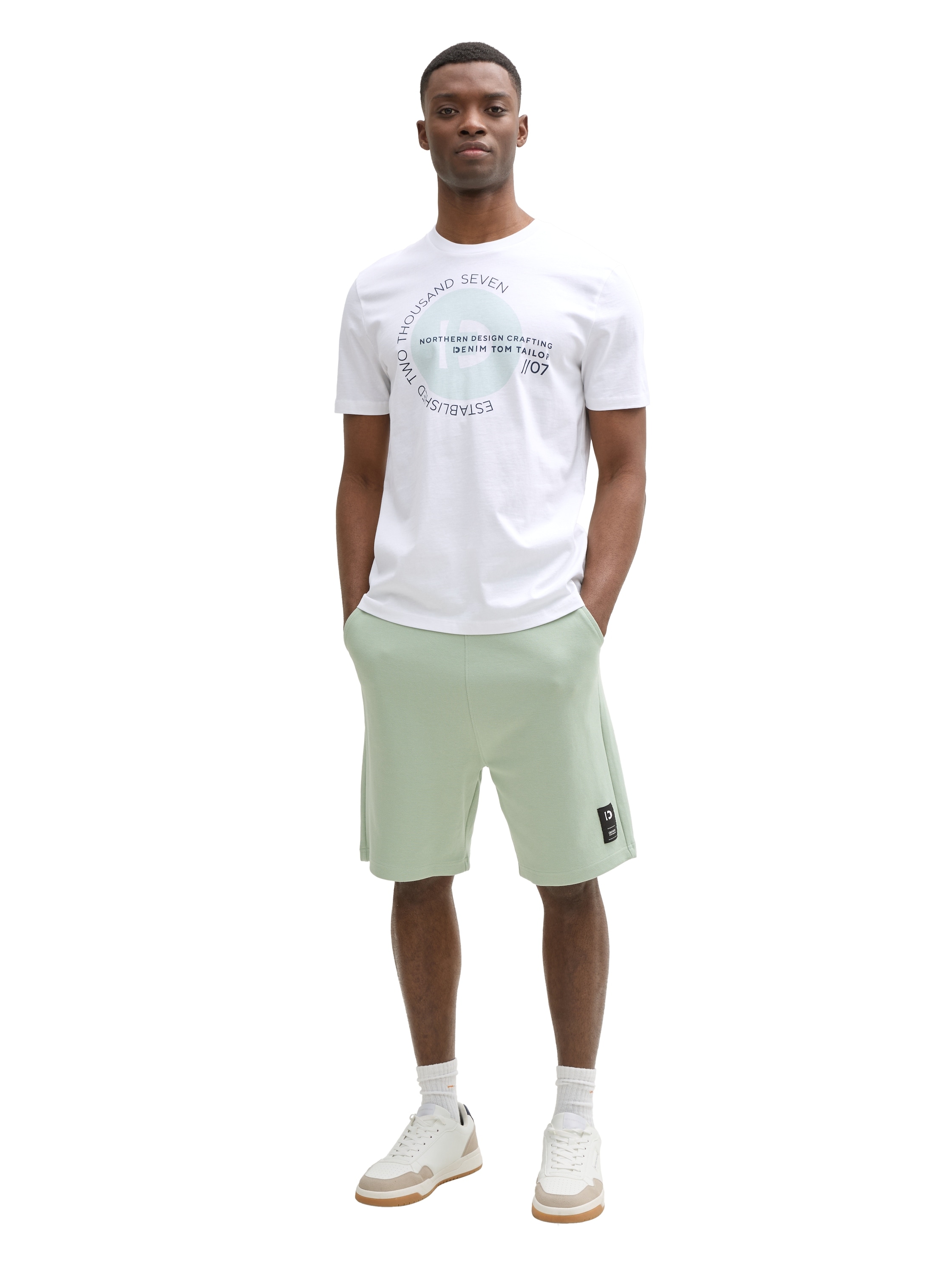 TOM TAILOR Denim T-Shirt, mit verschiedenen Logo Prints