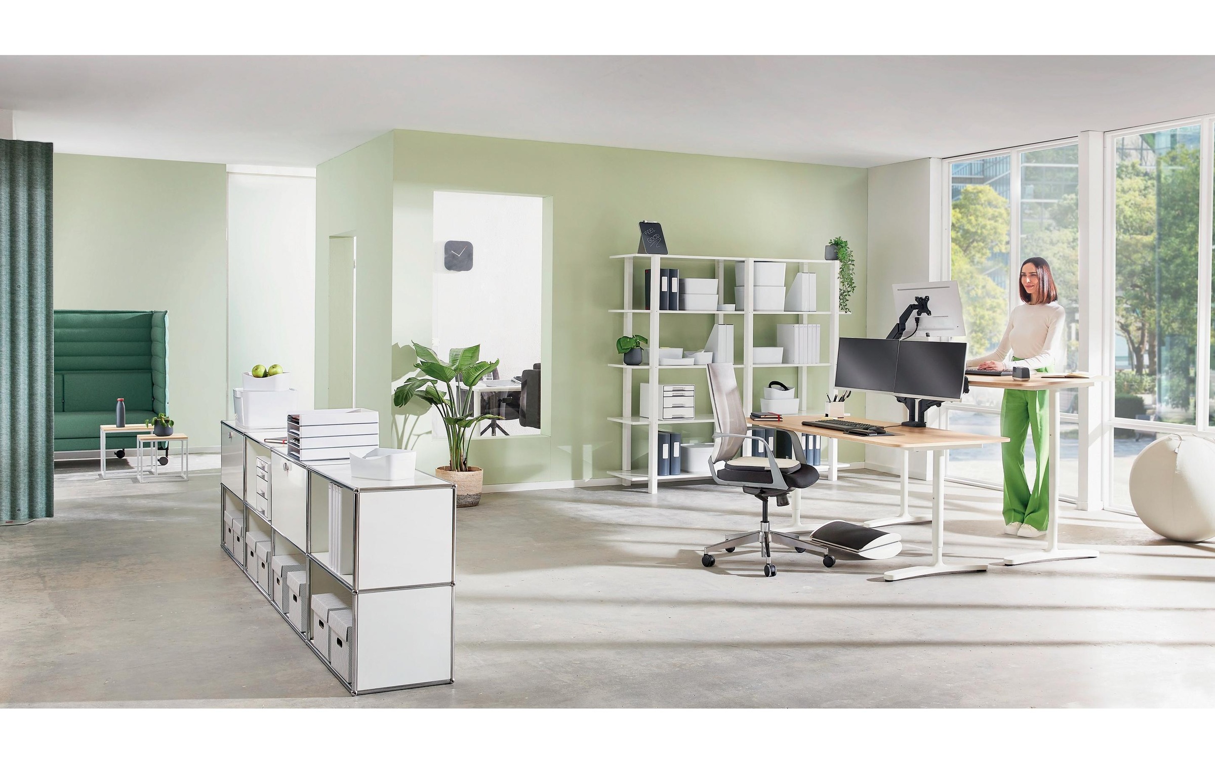 LEITZ Sitzball »Active 55 cm Hellgrau«