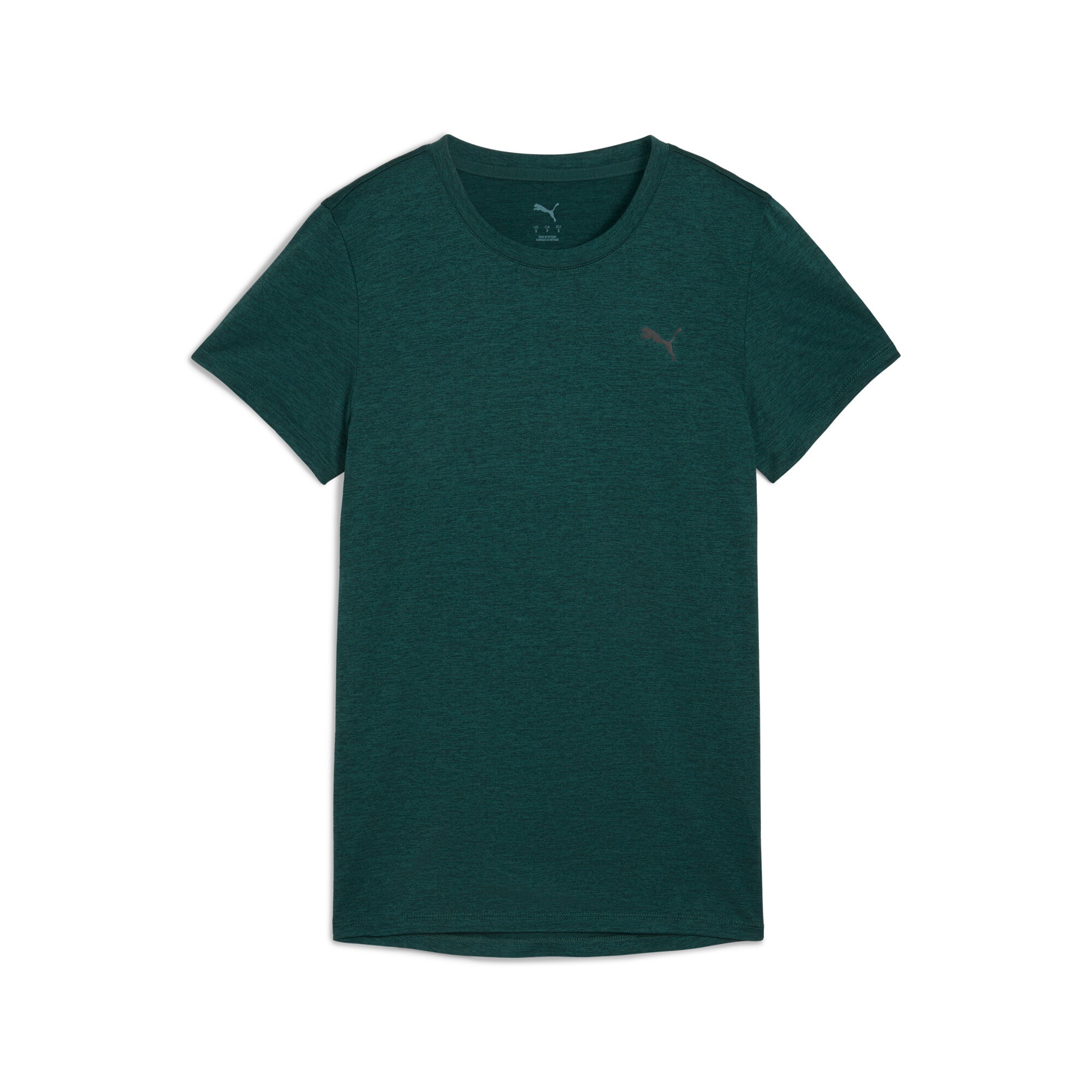 PUMA Trainingsshirt »W TAD ESSENTIAL HEATHER TEE« gerade Passform mit Seitenschlitzen, atmungsaktiv, schnell trocknend