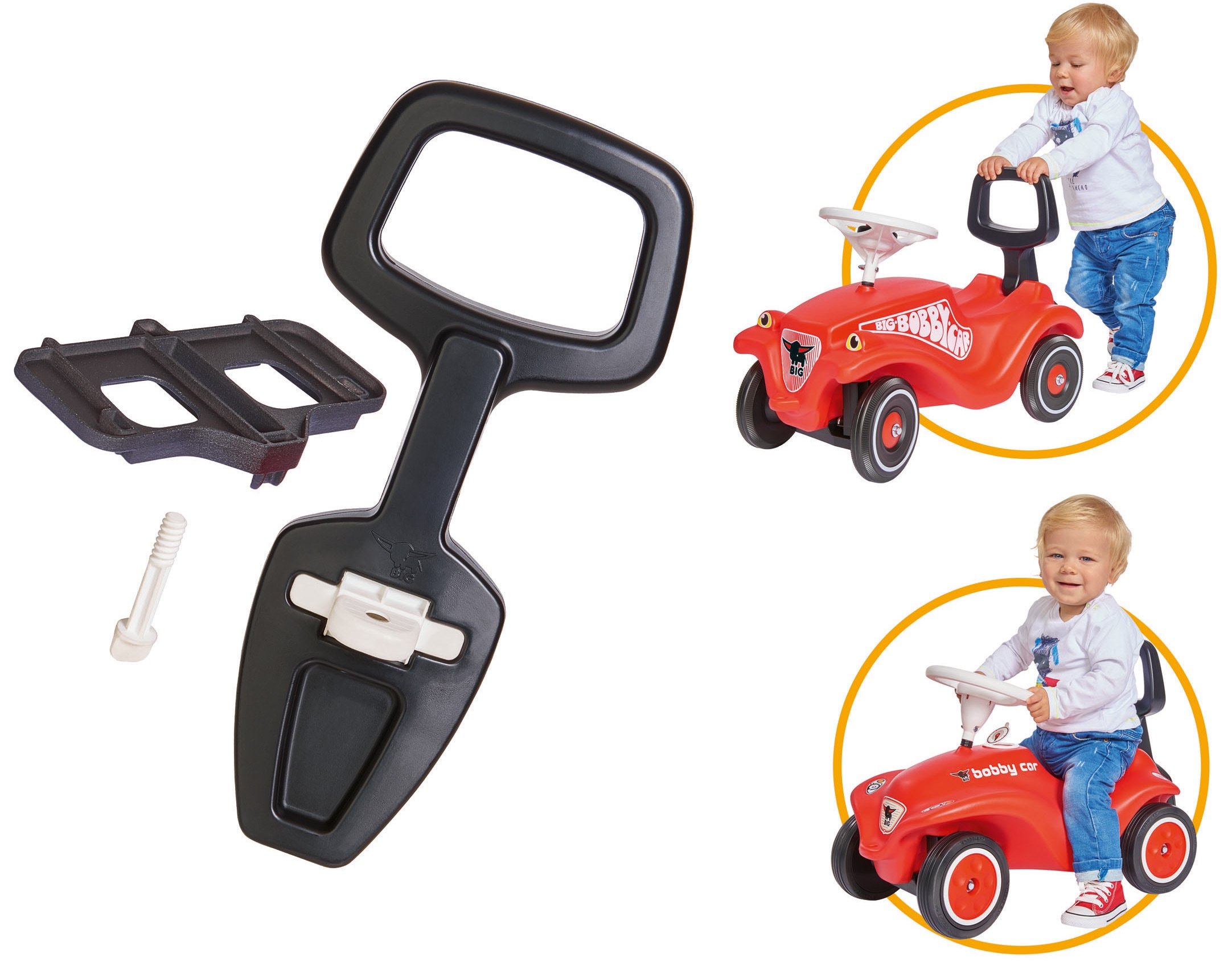 Kinderfahrzeug Lauflernhilfe »BIG Bobby Car Walker 2in1 Zubehör«, 2in1 Rückenlehne &...