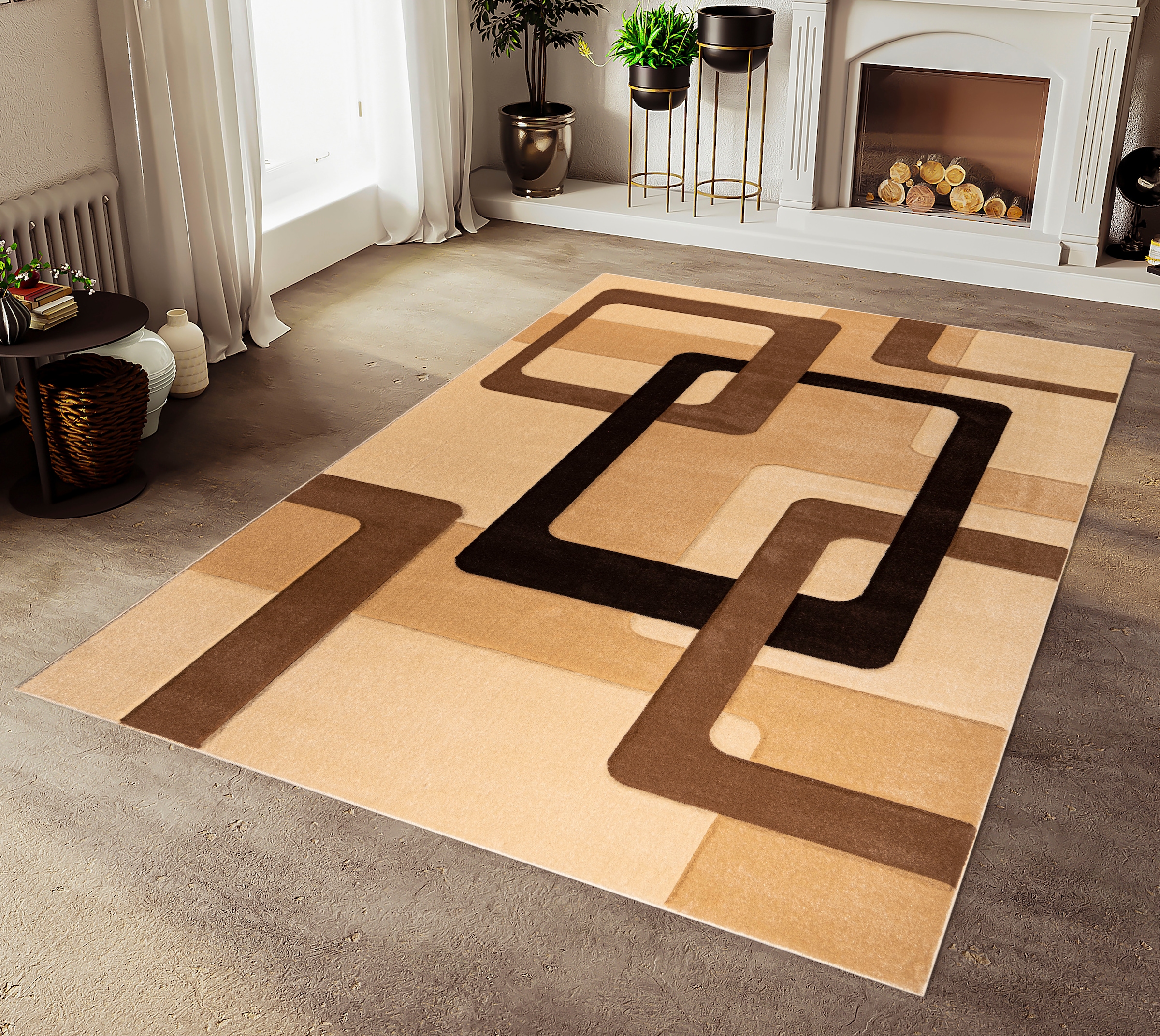 my home Teppich »Maxim«, rechteckig, | bestellen 3D-Design Jelmoli-Versand Kurzflor, Hoch-Tief-Effekt, online