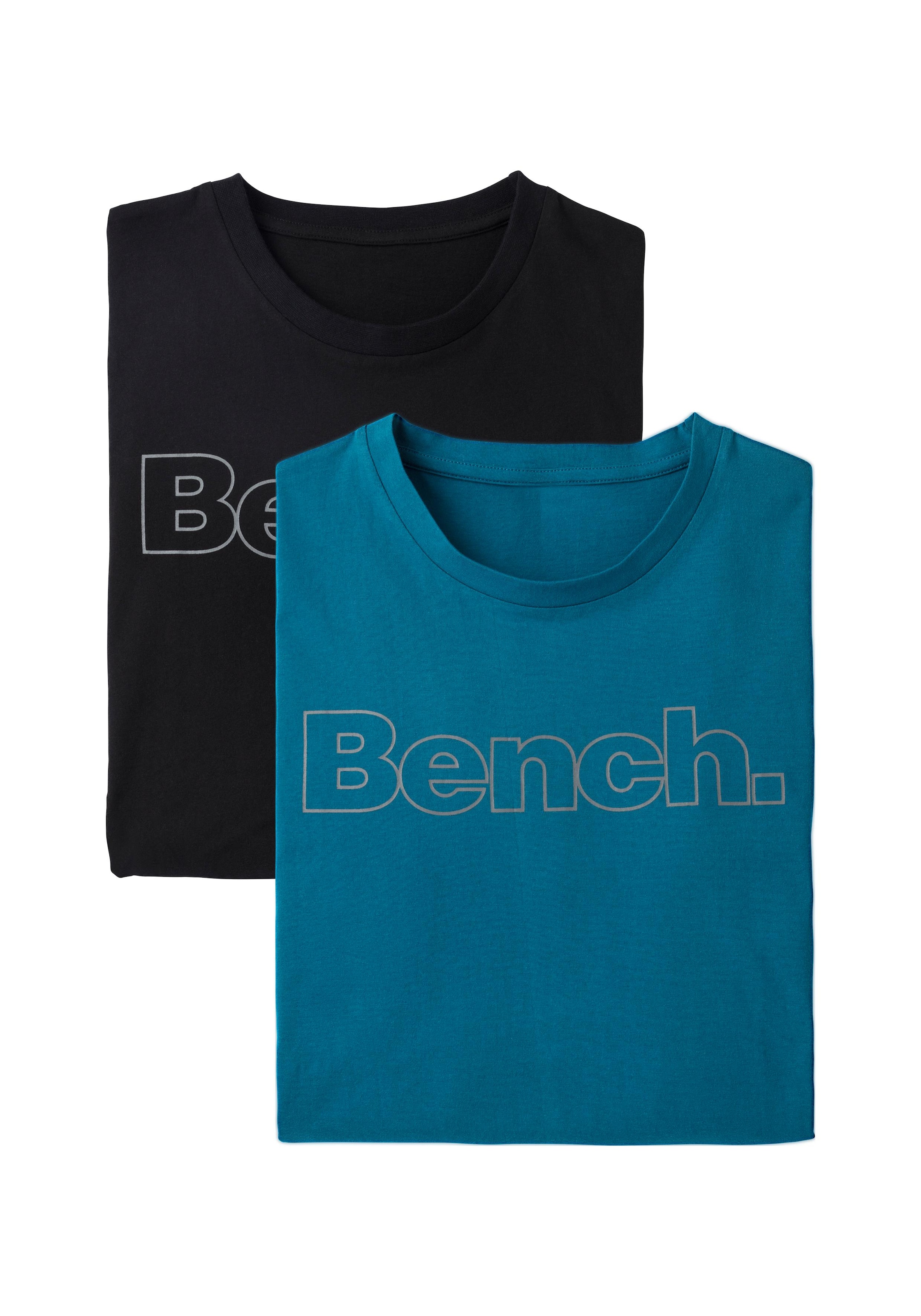 Bench. Loungewear Langarmshirt, mit Bench. Print vorn