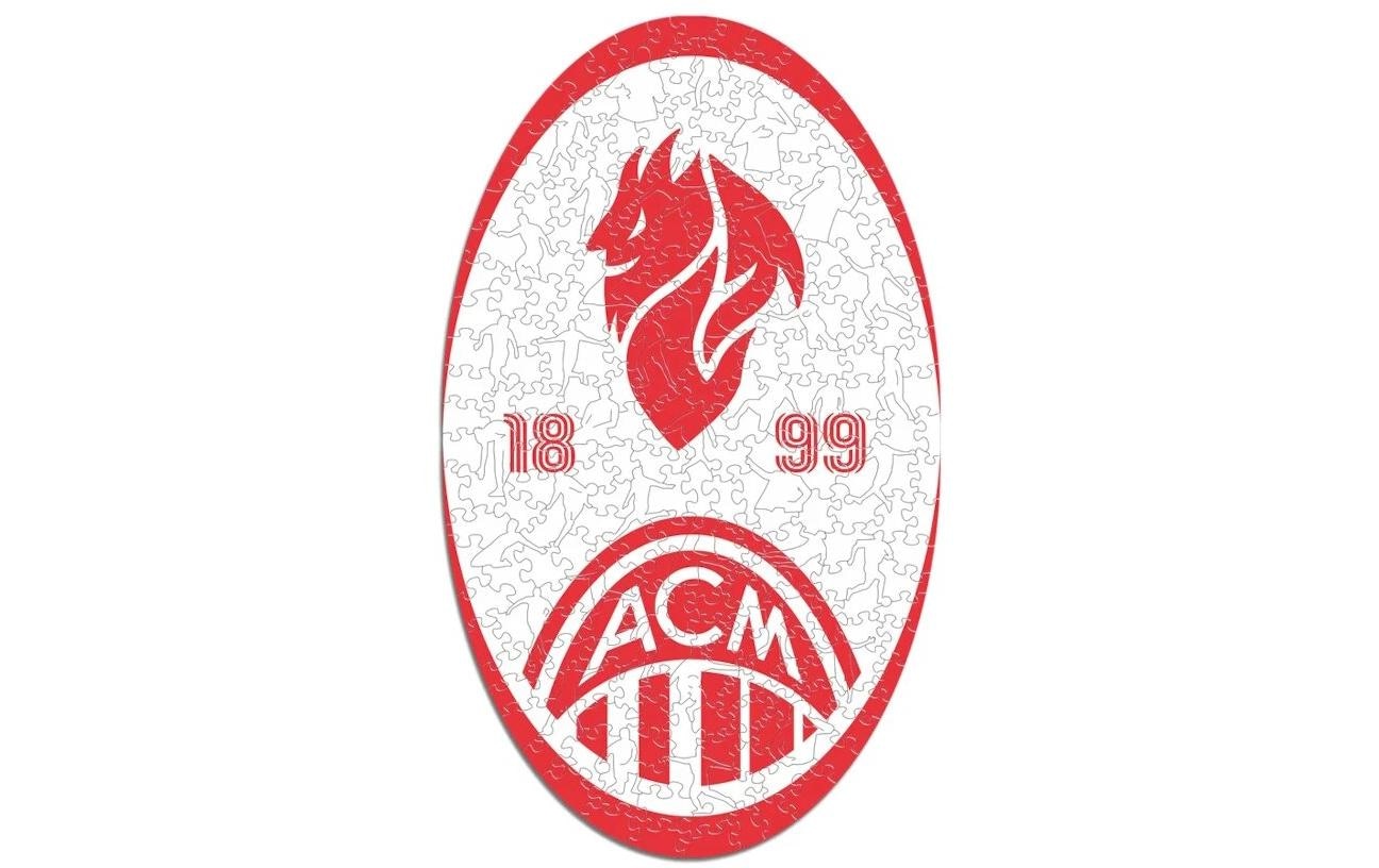 Puzzle »Iconic AC Milan – Retro Logo«, Holzart: Birke (Herkunftsland: China)