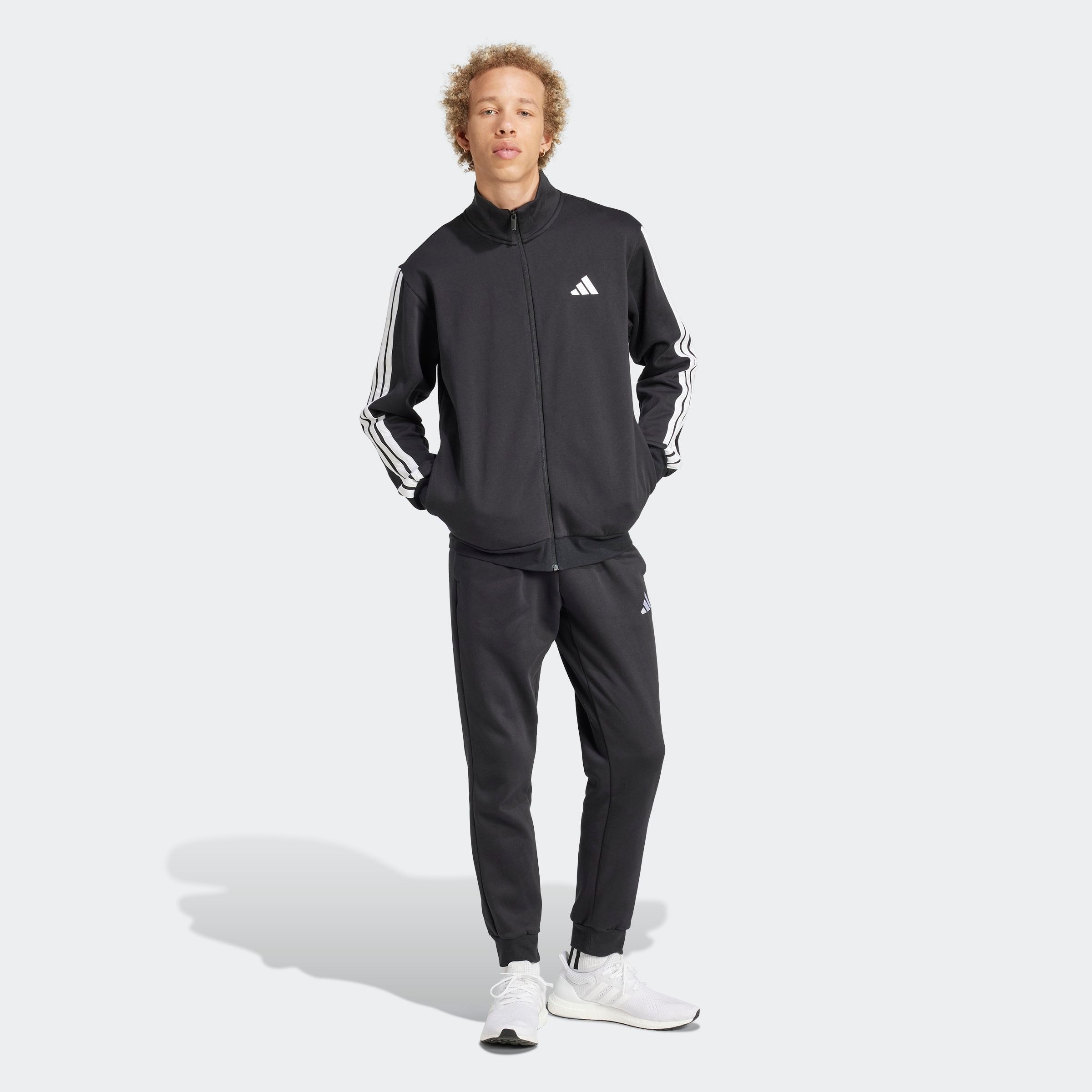 adidas Sportswear Trainingsanzug "3-STREIFEN FLEECE" 2 Stk. zweiteiliges Set, für Sportmode und Streetwear