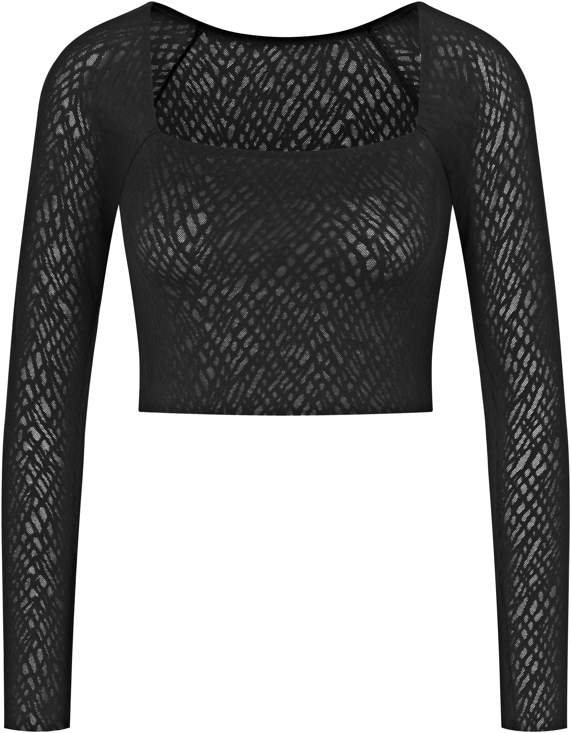 sloggi Spitzenshirt »ZERO Feel Bliss Top Long Sleeve«, nahtlos mit Spitzenoptik, Jaquardmuster