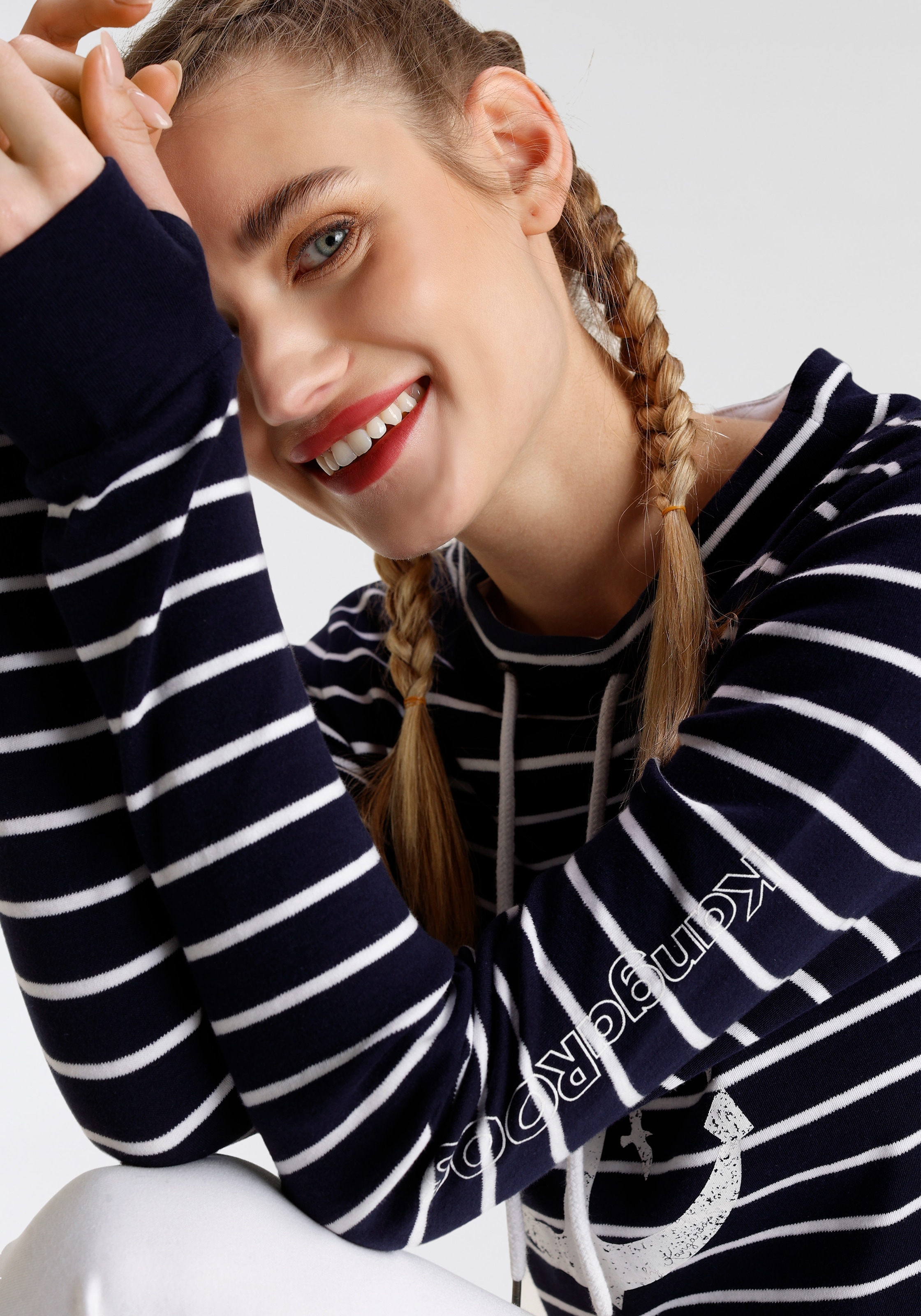 KangaROOS Sweatshirt, mit und online Jelmoli-Versand sportlichem Druck kaufen Stehkragen Schweiz bei maritimen