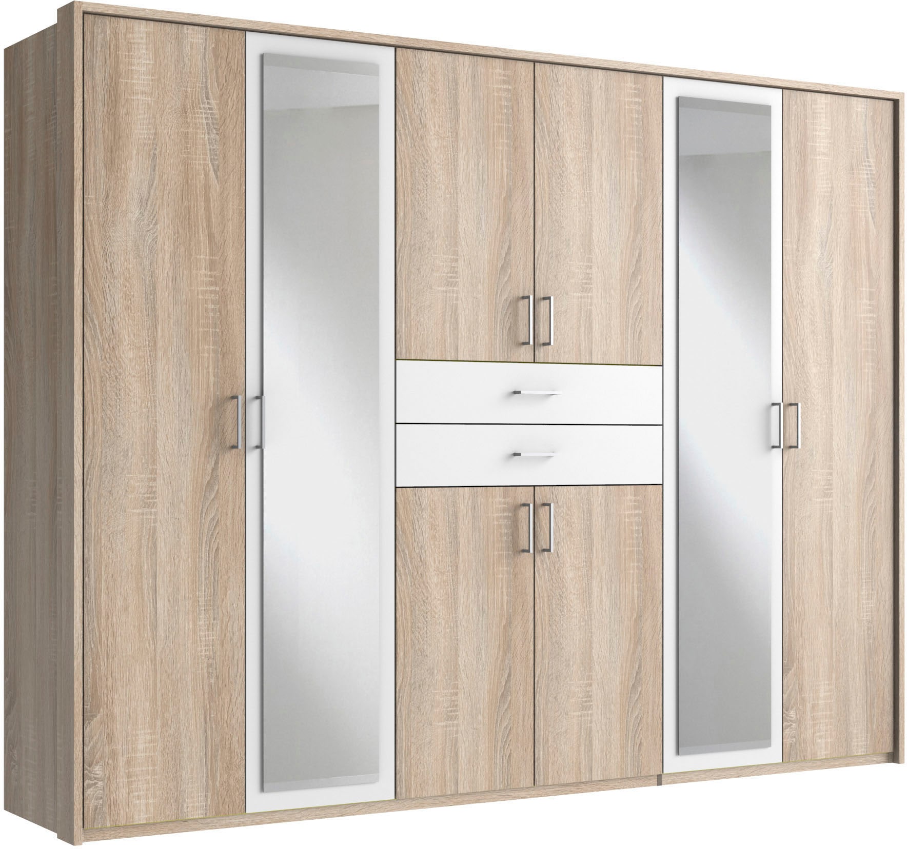 Wimex Kleiderschrank »Diver Drehtürenschrank mit Spiegel, 180, 225 o. 270cm breit« Bestseller Schlafzimmerschrank wahlweise 3 Innenausstattungen